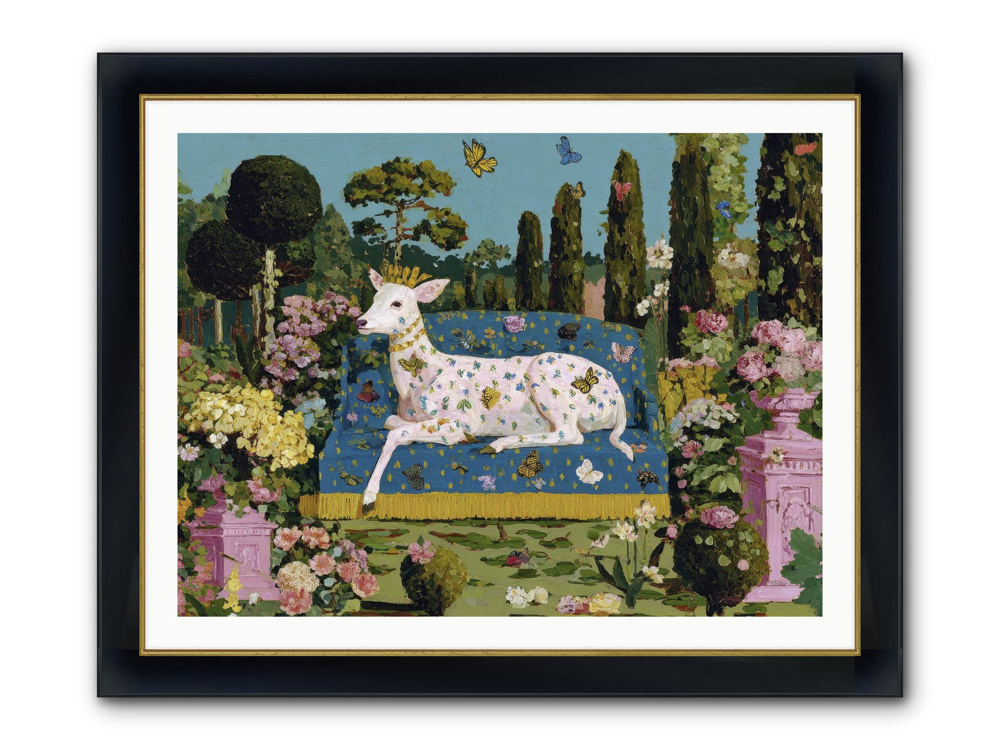 Quiet Crown Framed Print - Wide Black w/Gold 40x30