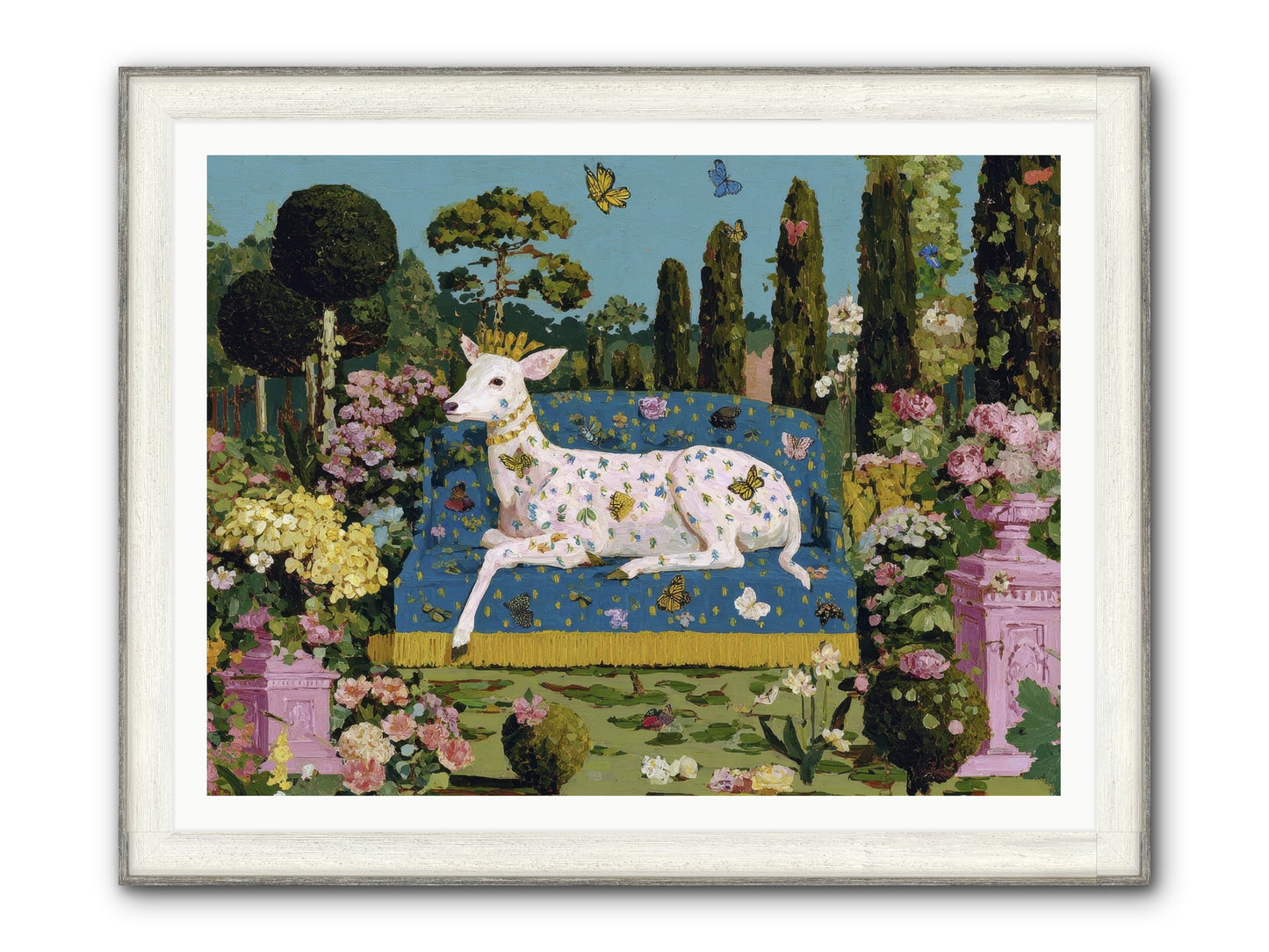 Quiet Crown Framed Print - Driftwood White 48x36