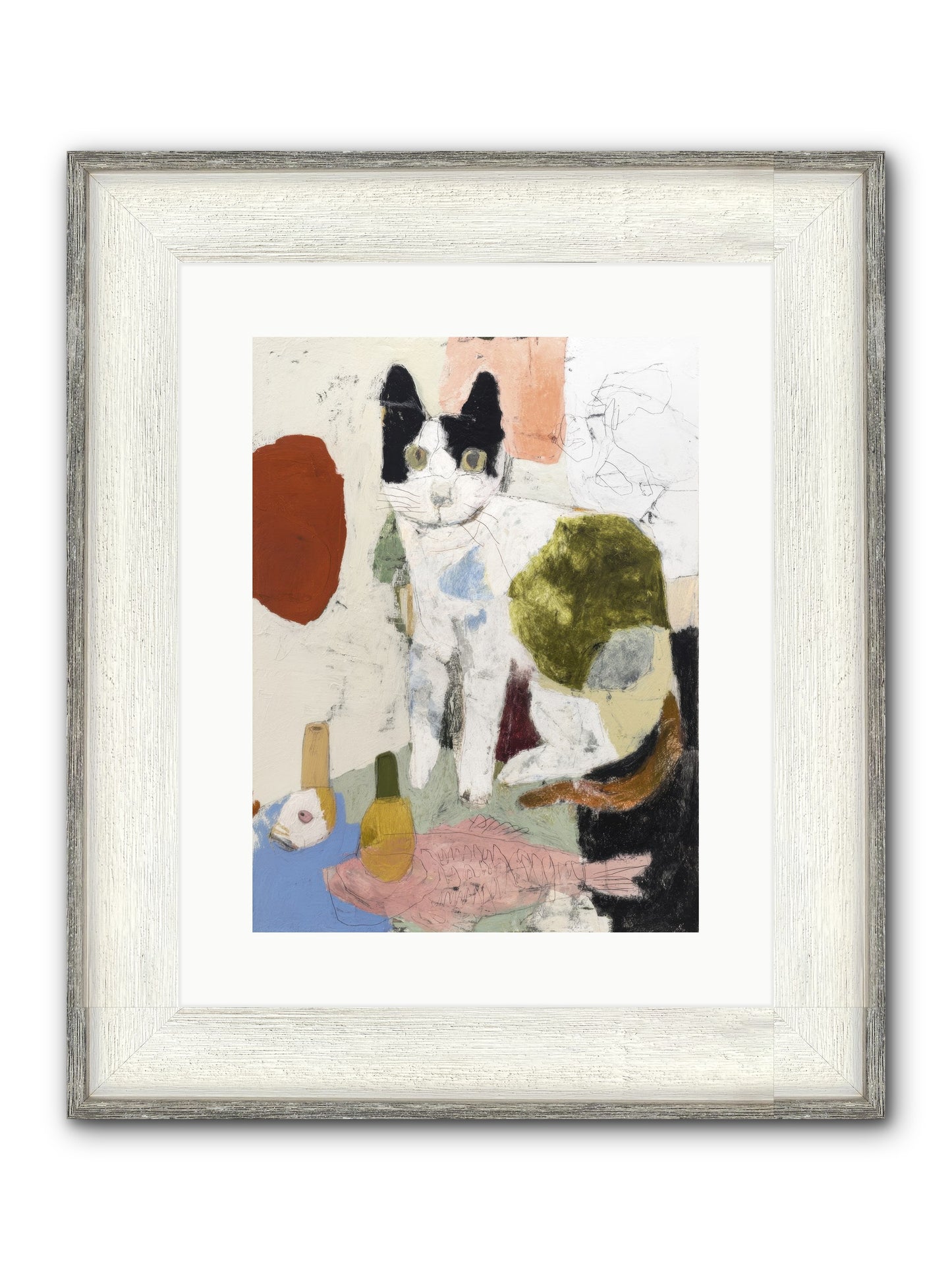 Quiet Depth Framed Print - Driftwood White 12x16