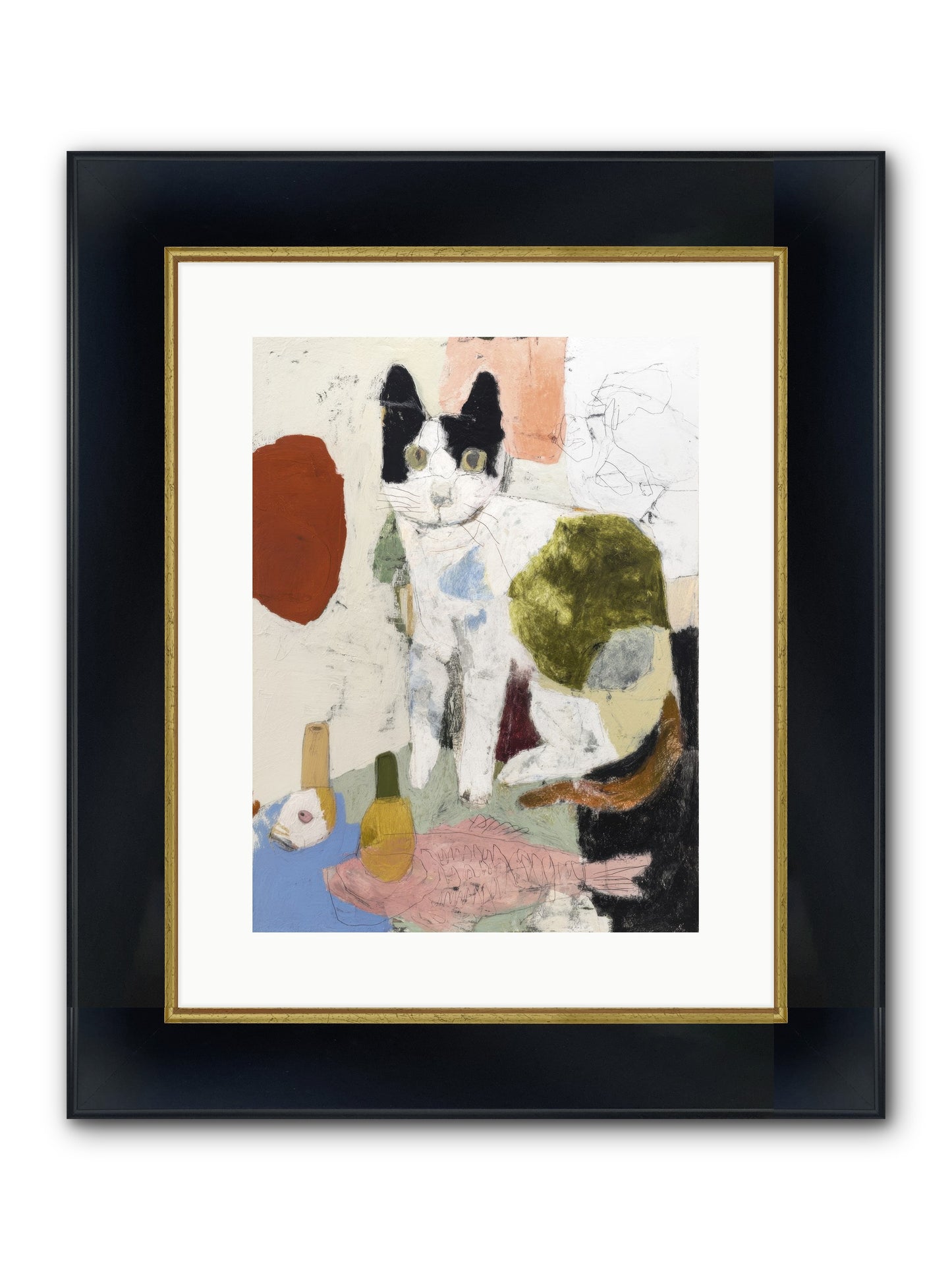 Quiet Depth Framed Print - Wide Black w/Gold 12x16