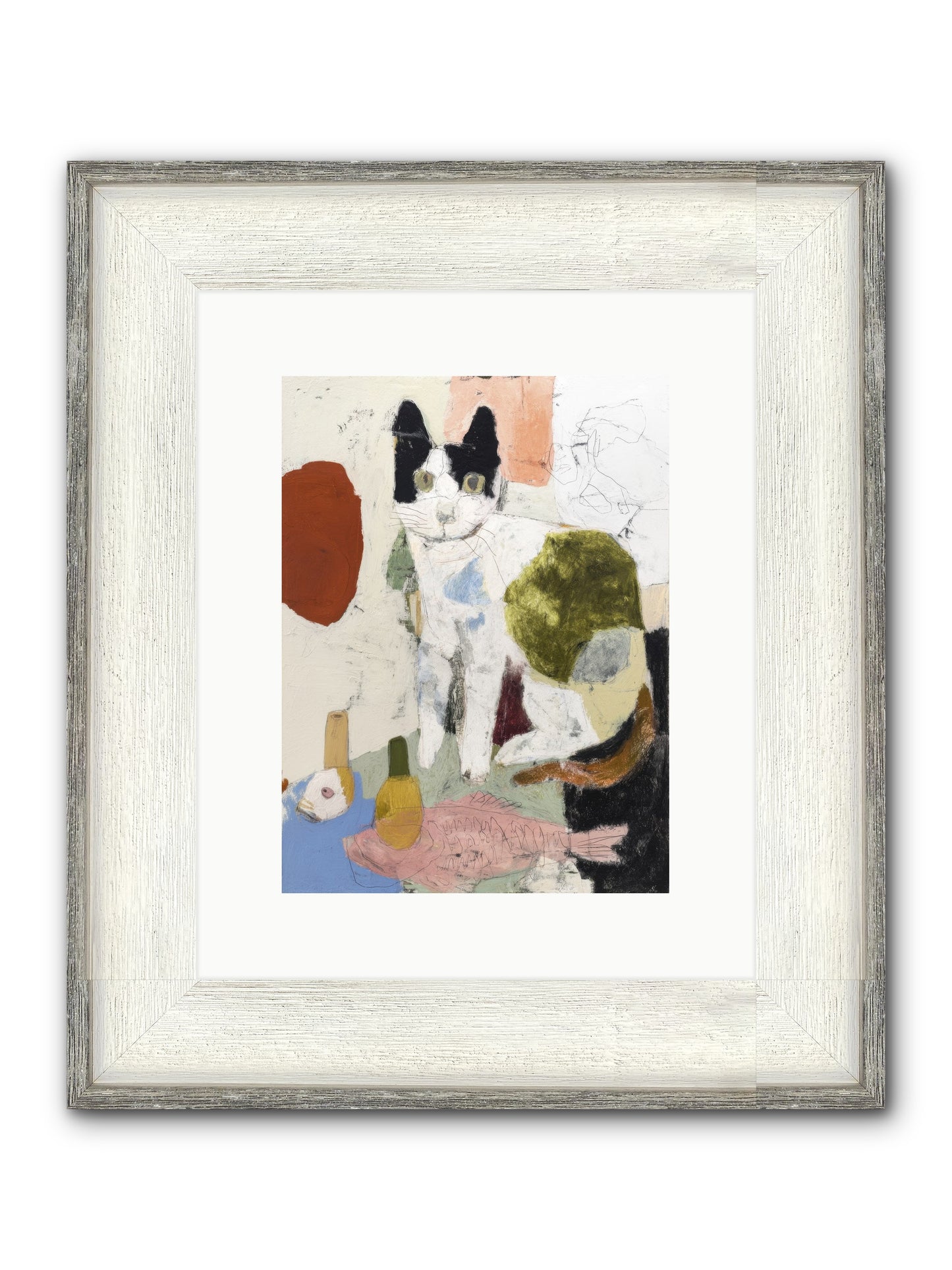 Quiet Depth Framed Print - Driftwood White 9x12