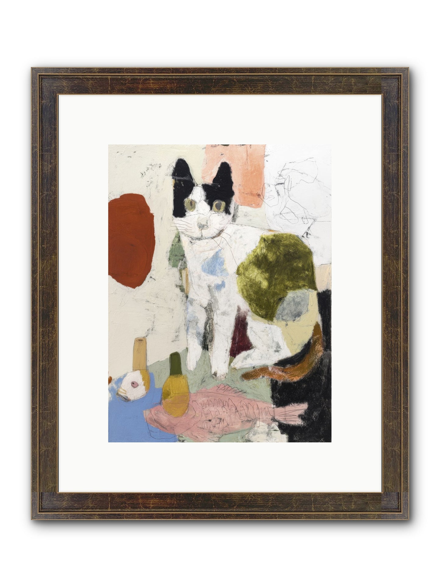 Quiet Depth Framed Print - Slimwoods Black/Gold 9x12