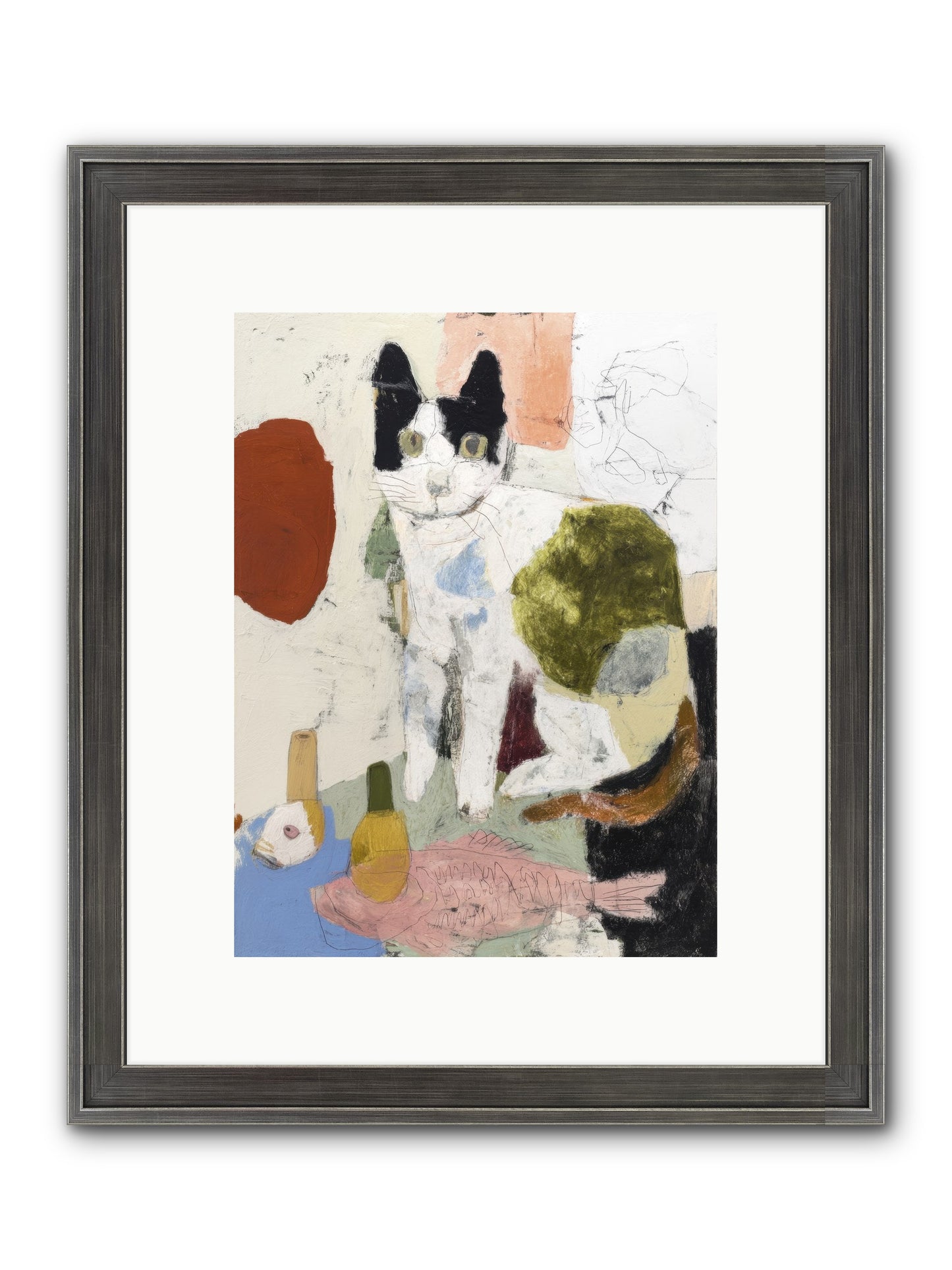 Quiet Depth Framed Print - Slimwoods Black/Silver 9x12