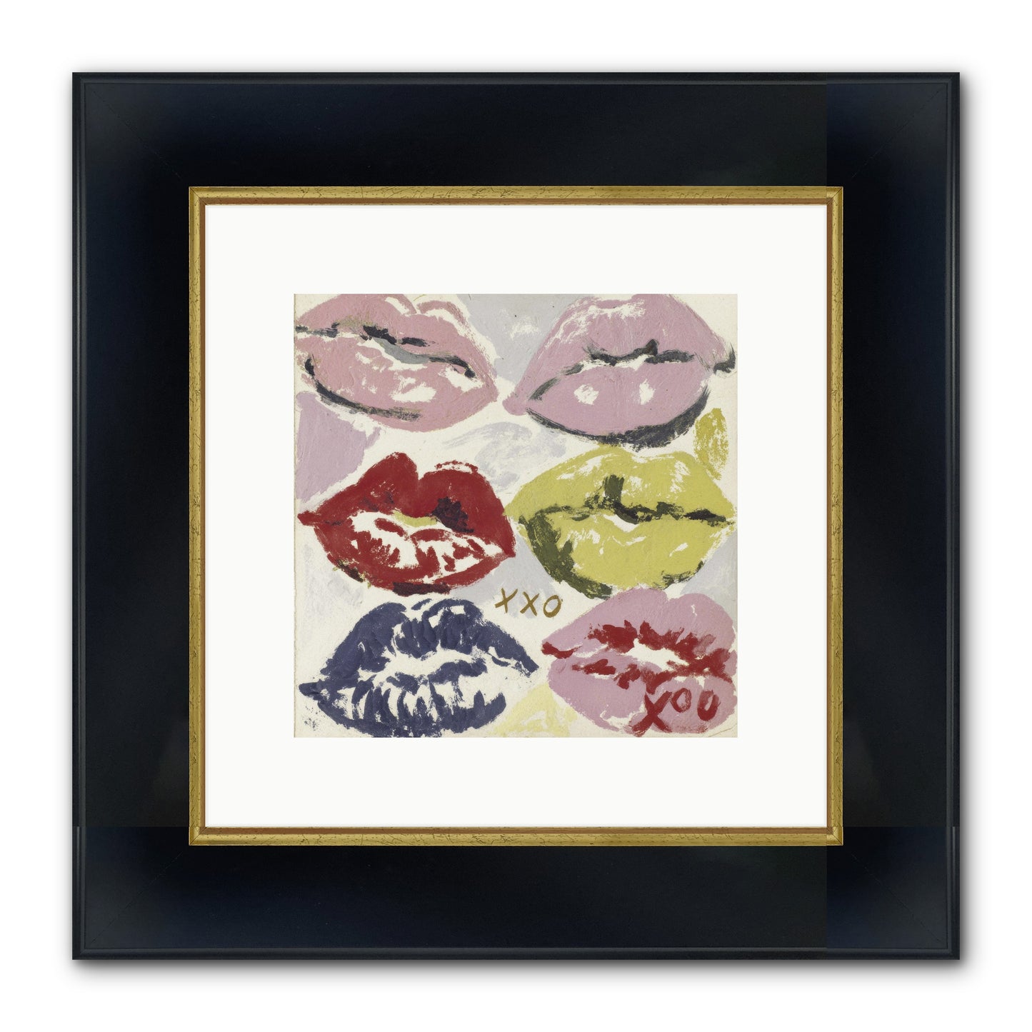 Quiet Heart Framed Print - Wide Black w/Gold 10x10