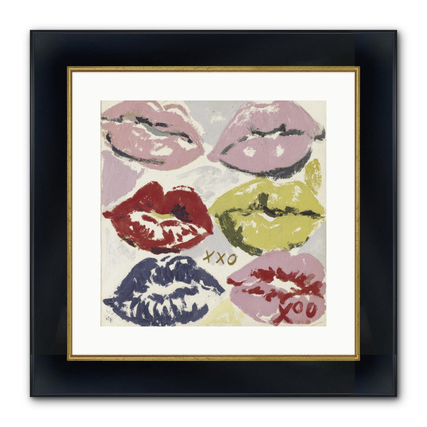 Quiet Heart Framed Print - Wide Black w/Gold 16x16