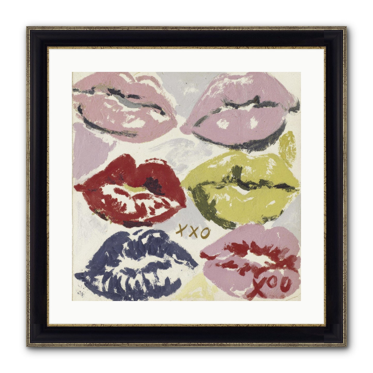 Quiet Heart Framed Print - Black & Gold 20x20