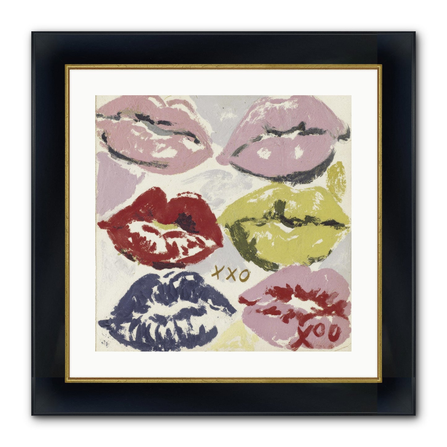 Quiet Heart Framed Print - Wide Black w/Gold 20x20