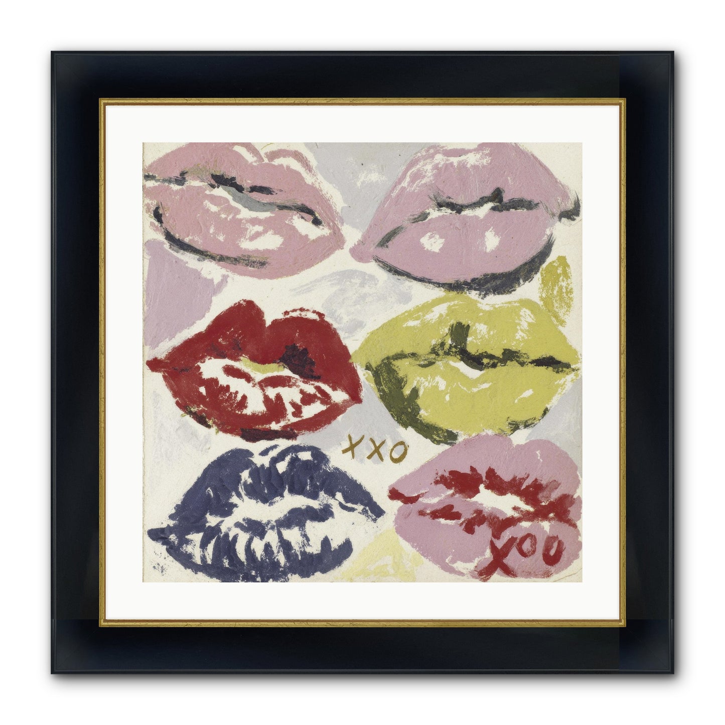 Quiet Heart Framed Print - Wide Black w/Gold 24x24