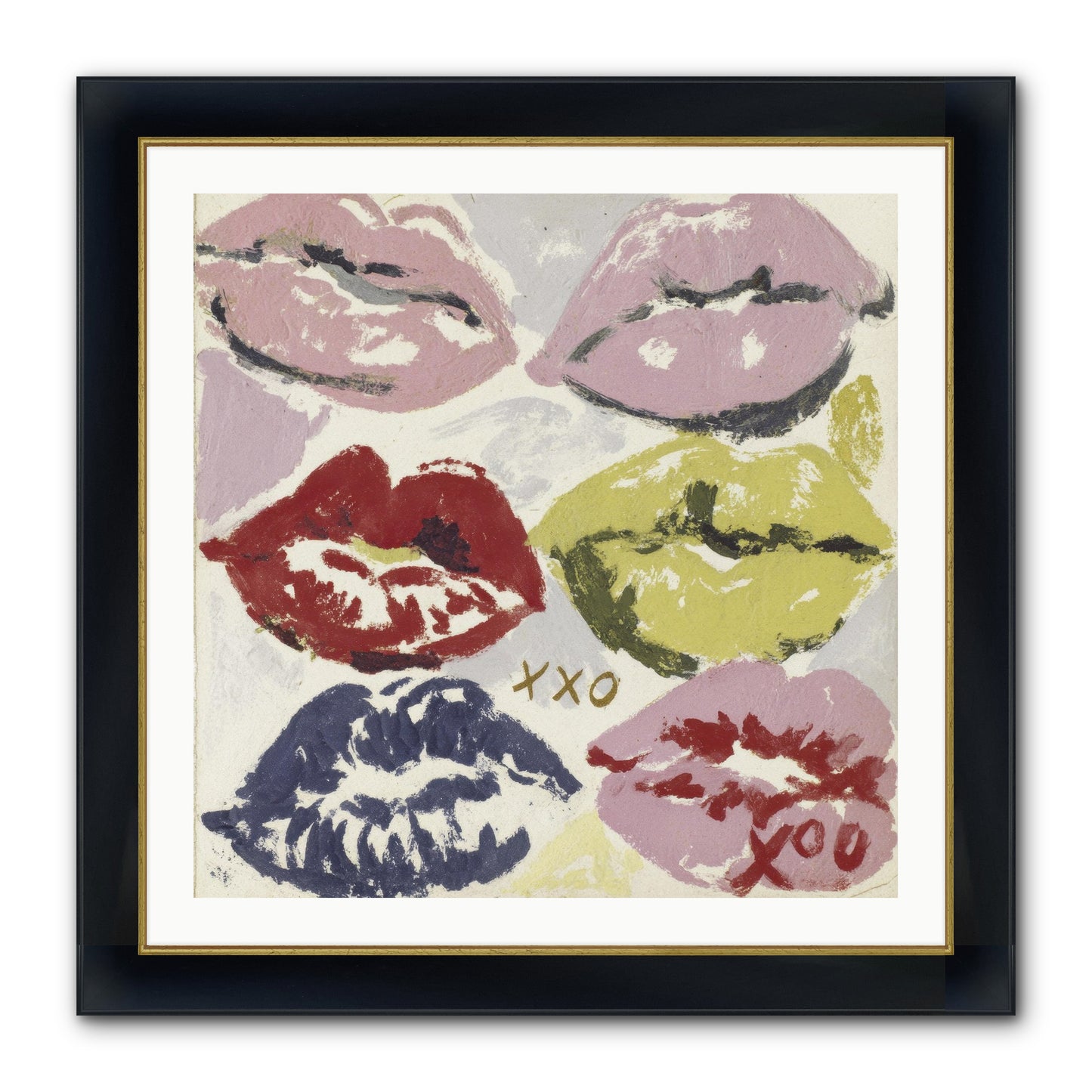 Quiet Heart Framed Print - Wide Black w/Gold 30x30