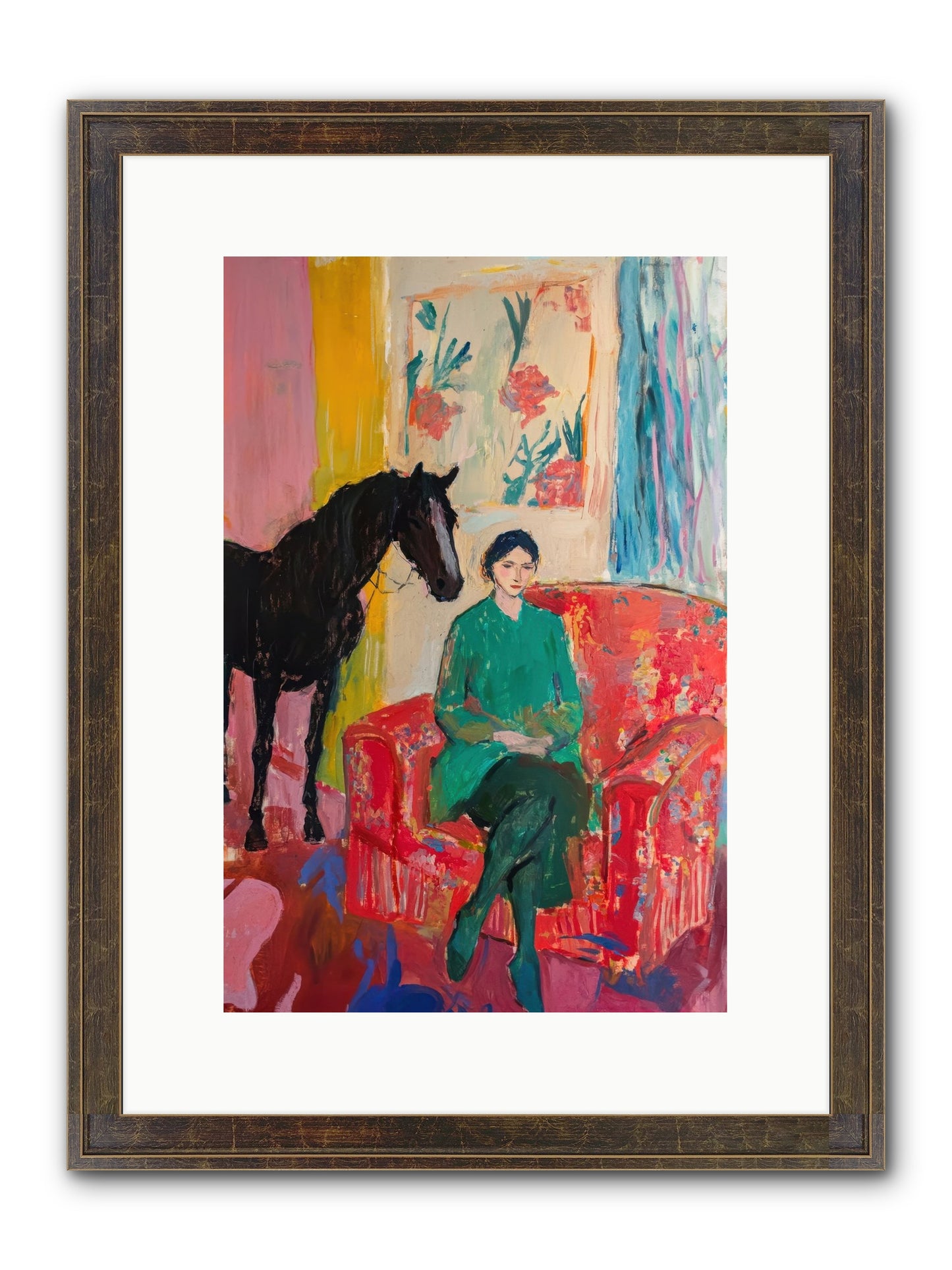 Quiet Knowing Framed Print - Slimwoods Black/Gold 10x15