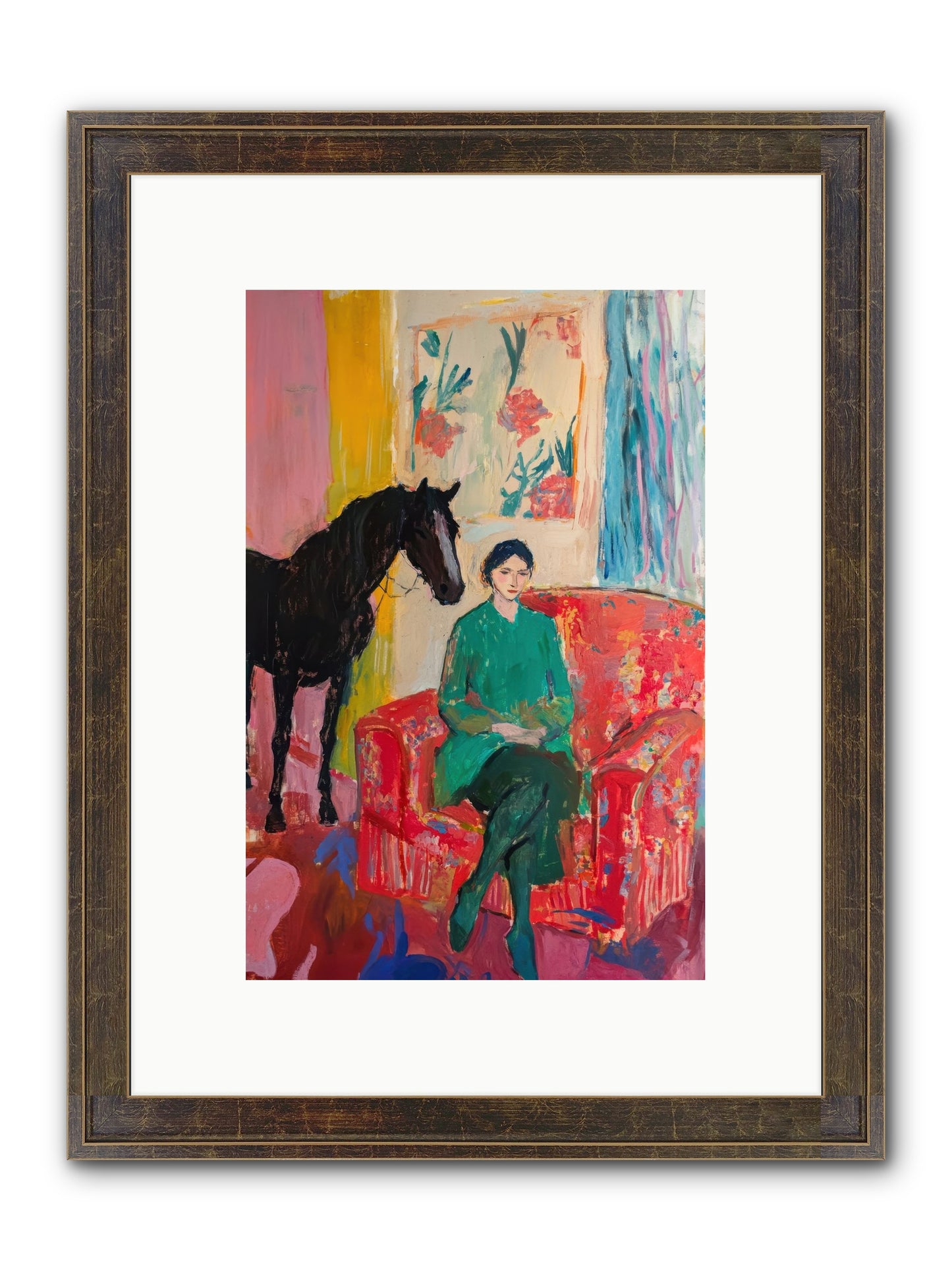 Quiet Knowing Framed Print - Slimwoods Black/Gold 8x12