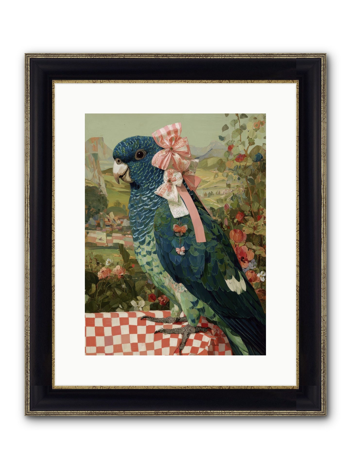 Quiet Margins Framed Print - Black & Gold 12x16
