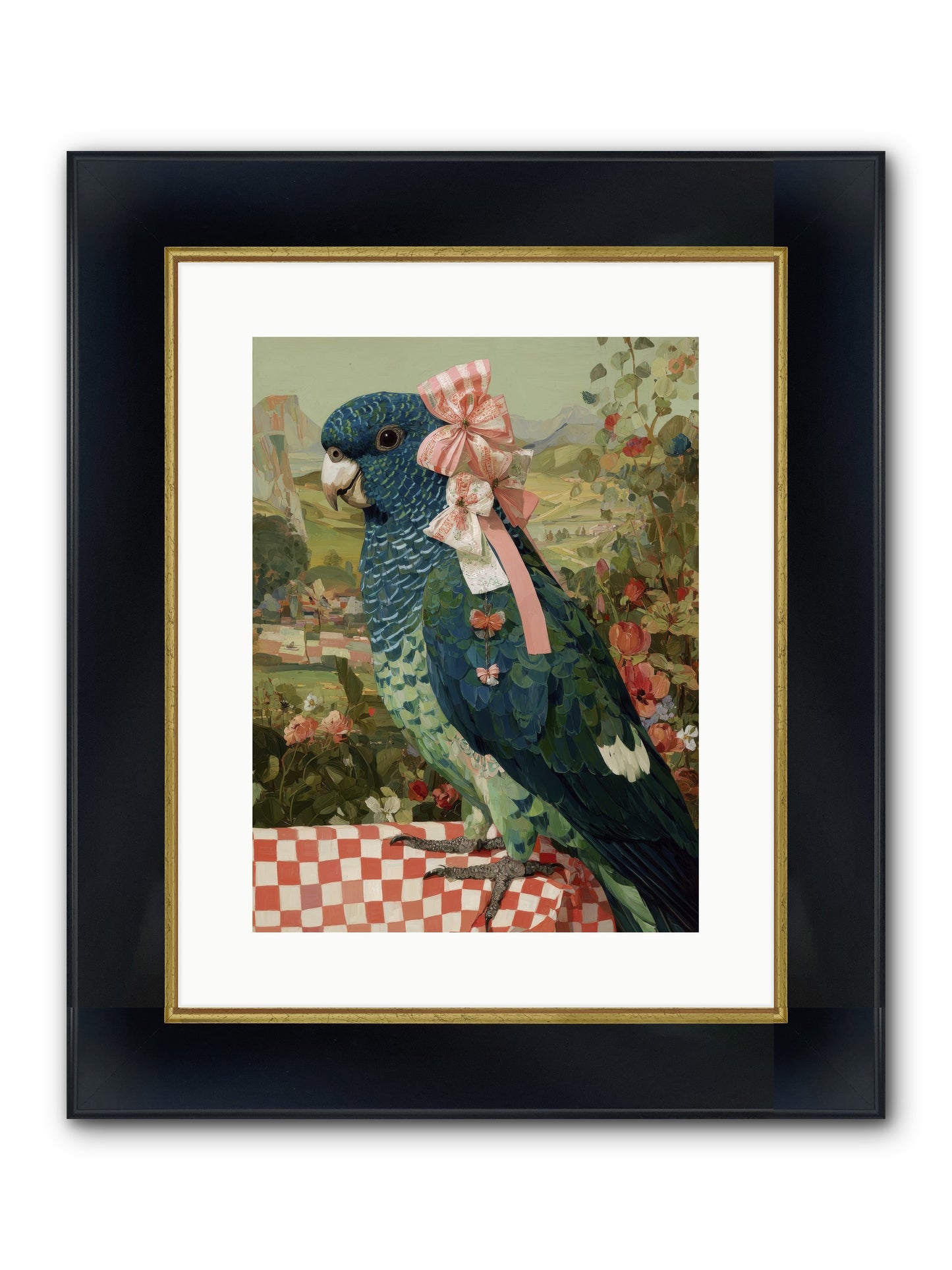 Quiet Margins Framed Print - Wide Black w/Gold 12x16