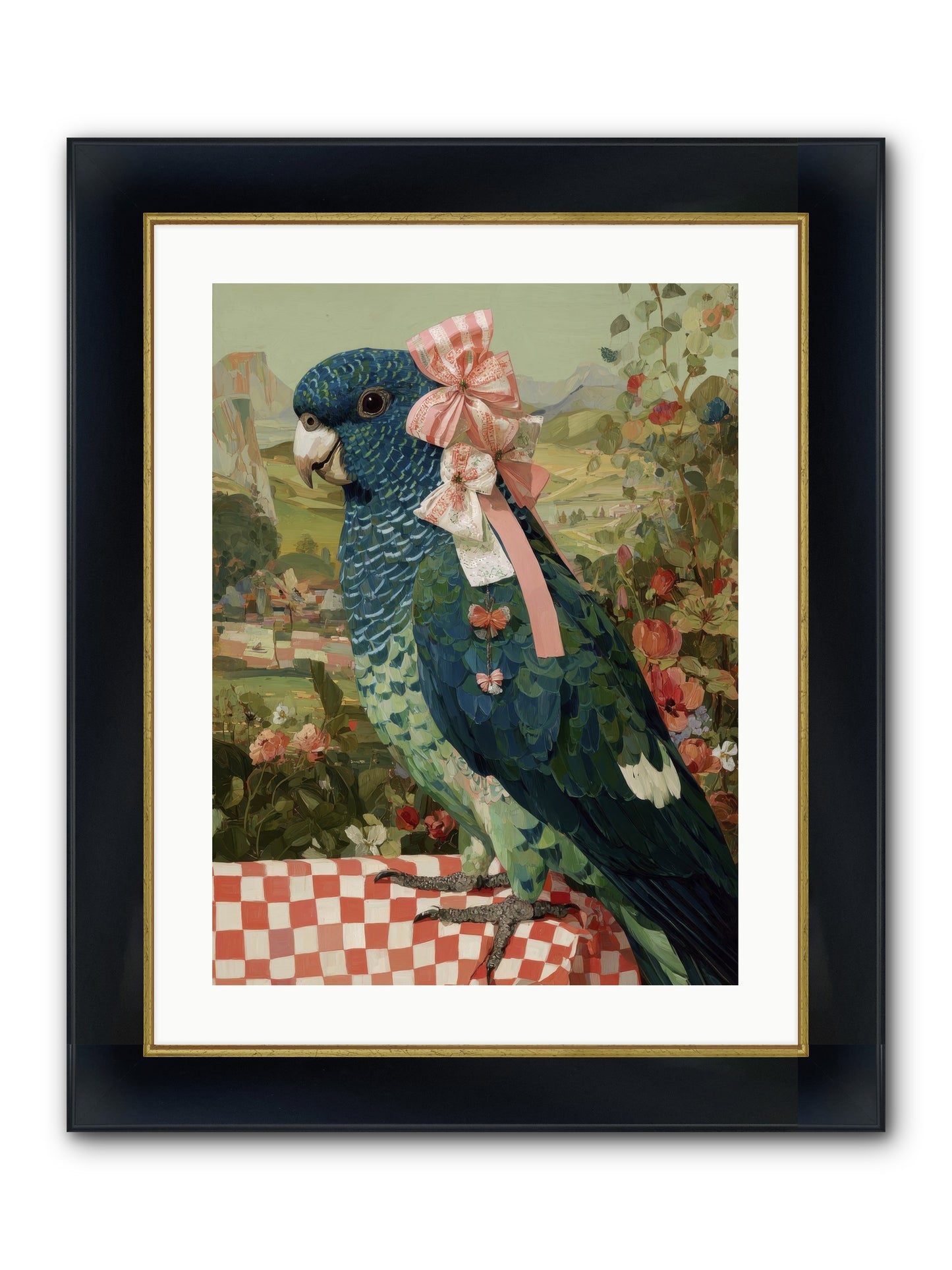 Quiet Margins Framed Print - Wide Black w/Gold 18x24
