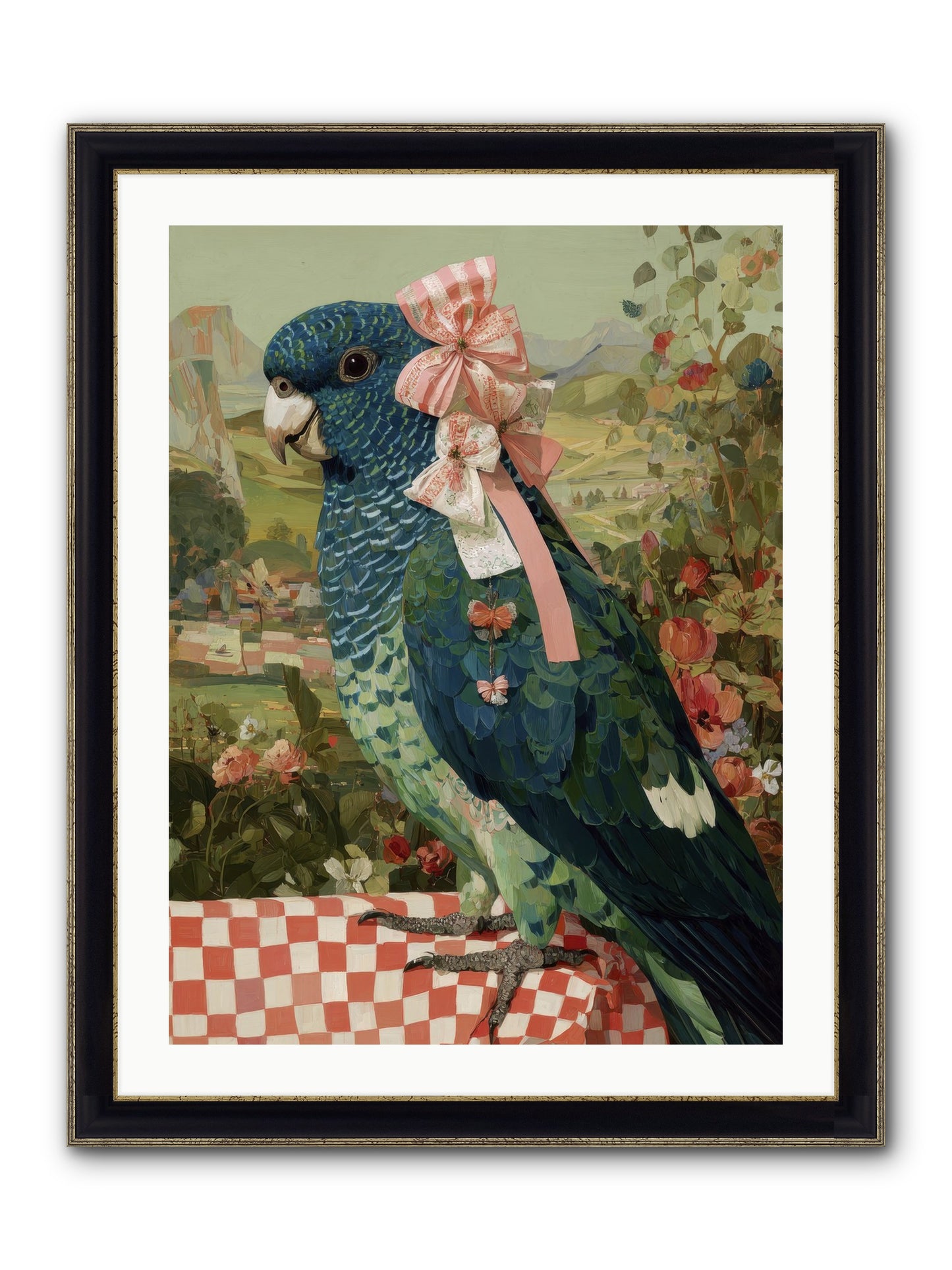 Quiet Margins Framed Print - Black & Gold 24x32