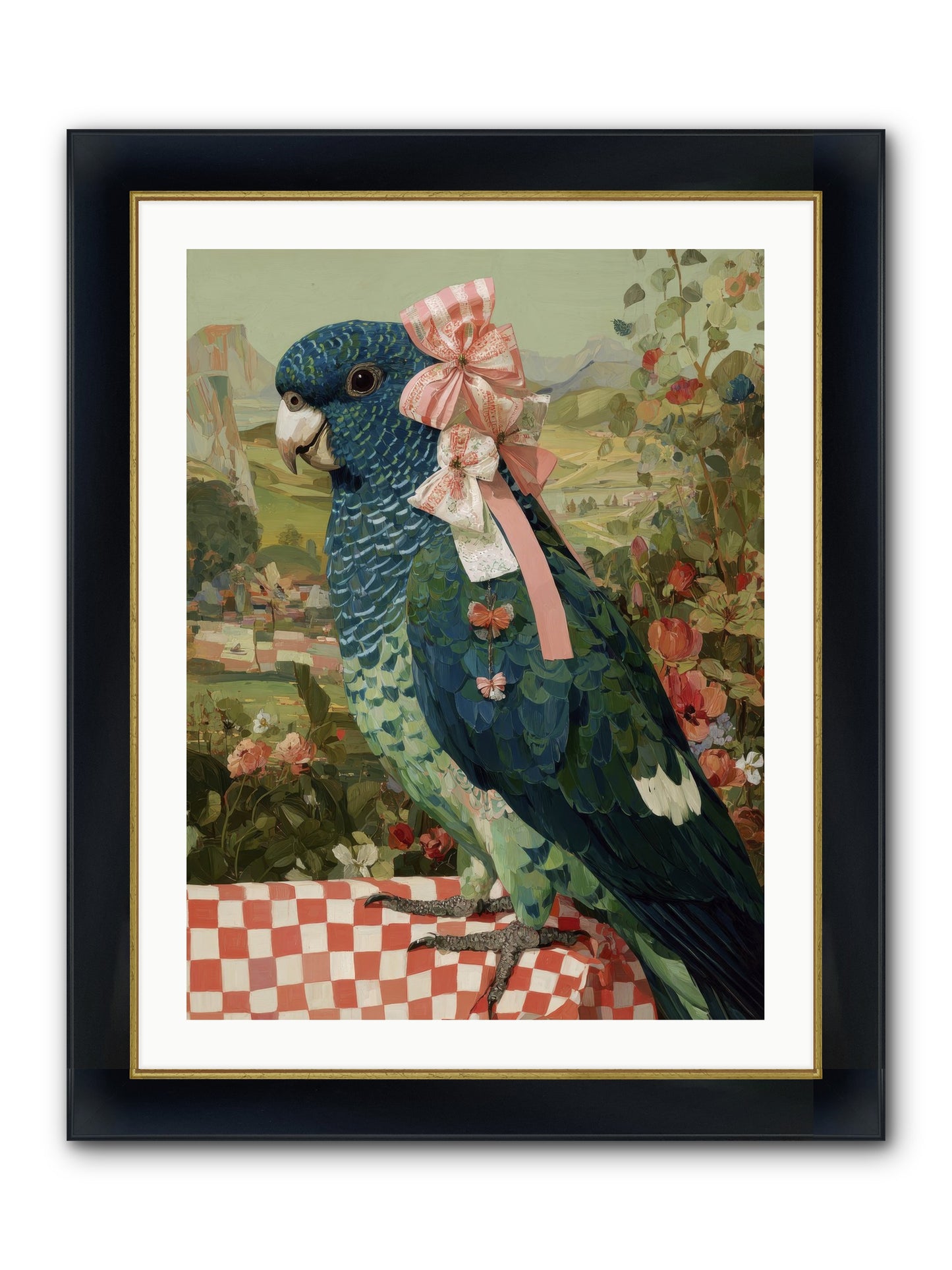 Quiet Margins Framed Print - Wide Black w/Gold 24x32