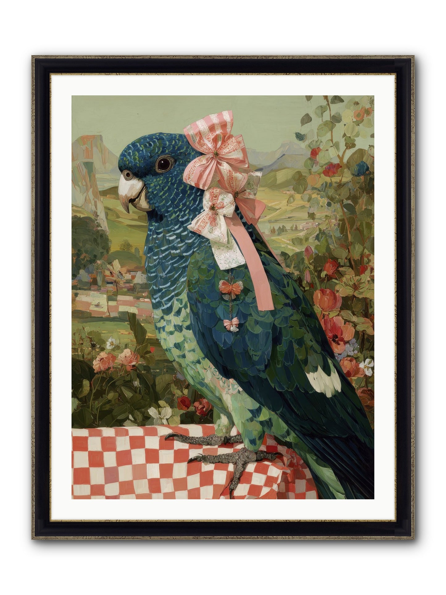 Quiet Margins Framed Print - Black & Gold 30x40