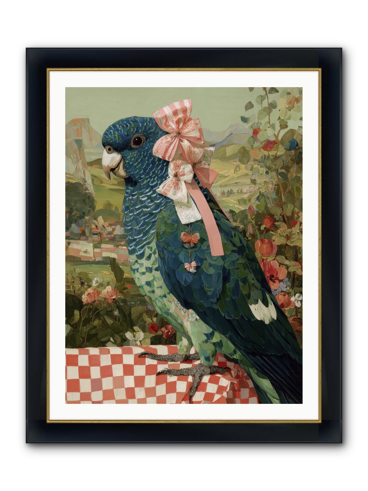 Quiet Margins Framed Print - Wide Black w/Gold 30x40