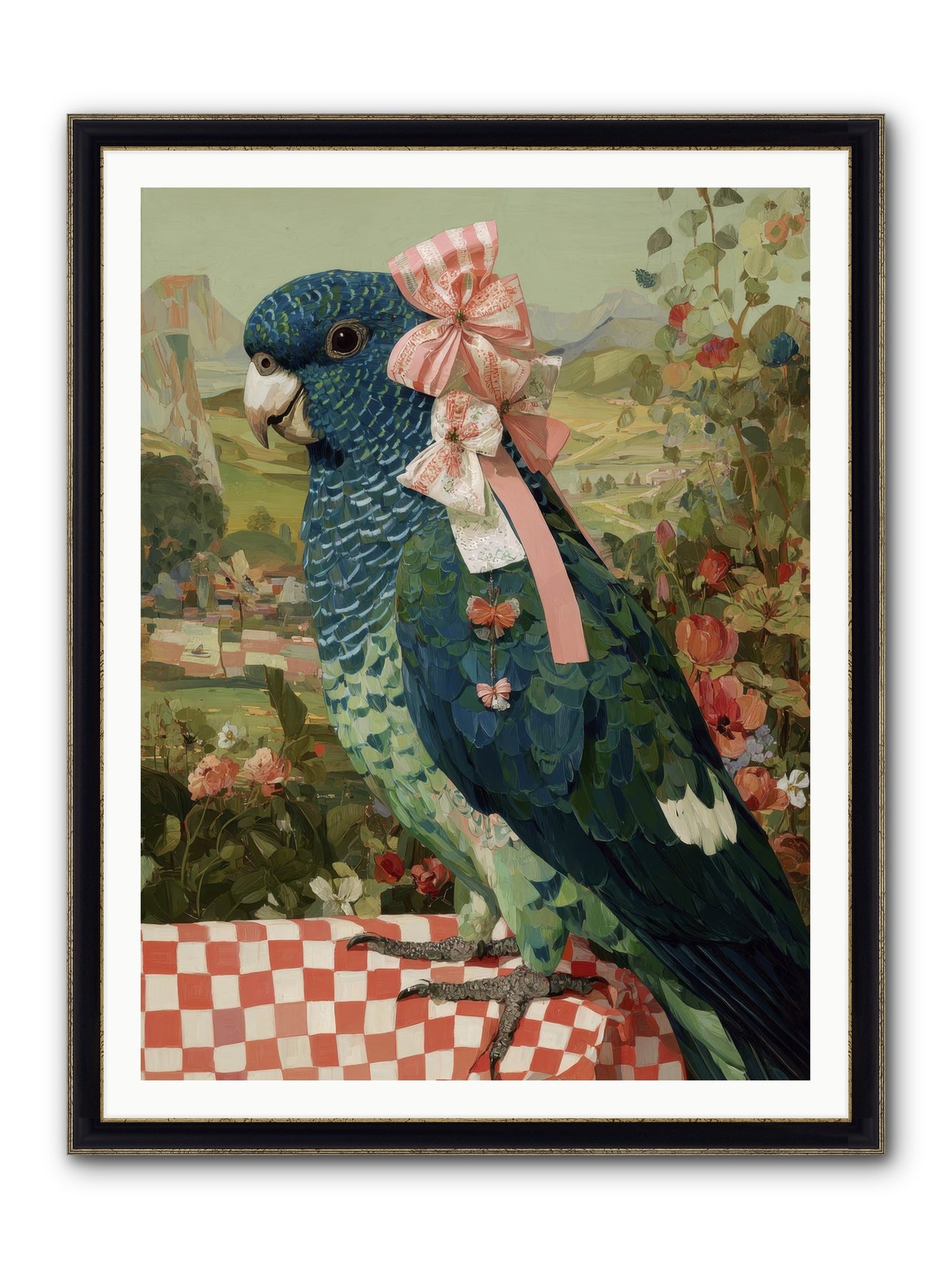 Quiet Margins Framed Print - Black & Gold 36x48