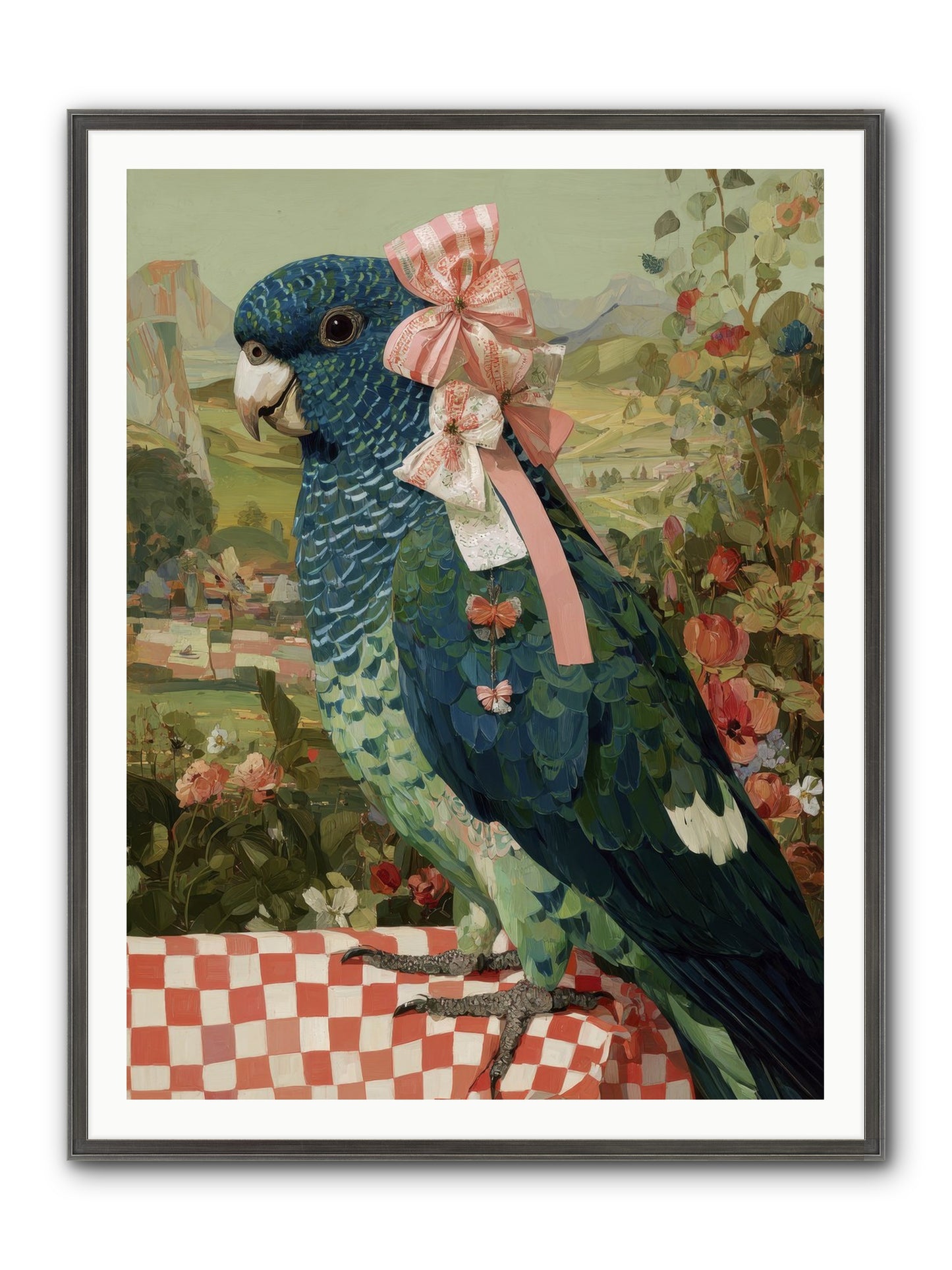 Quiet Margins Framed Print - Slimwoods Black/Silver 36x48
