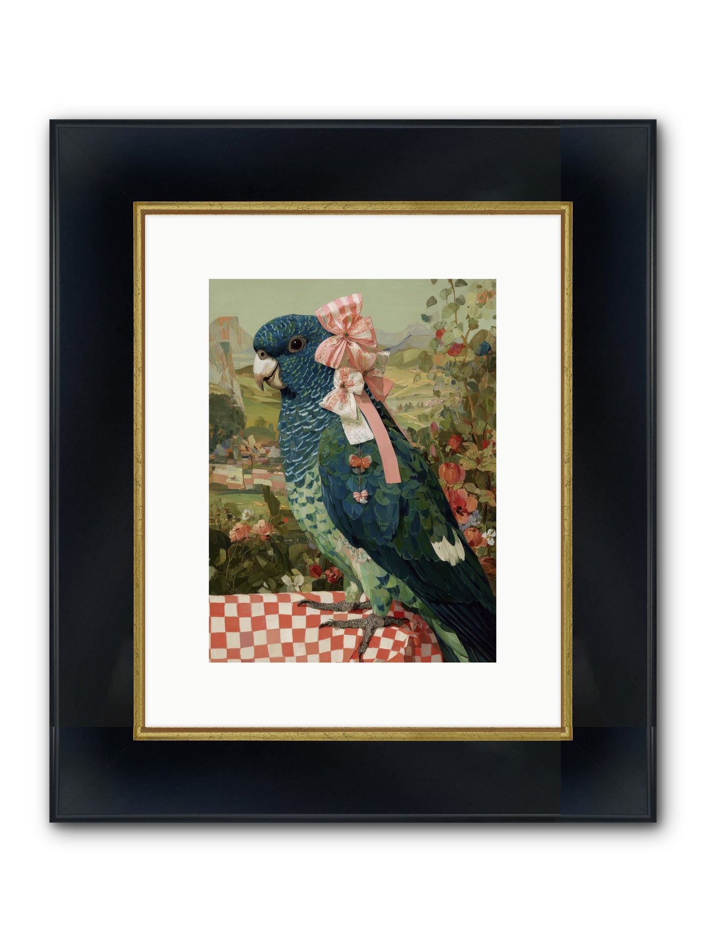 Quiet Margins Framed Print - Wide Black w/Gold 9x12