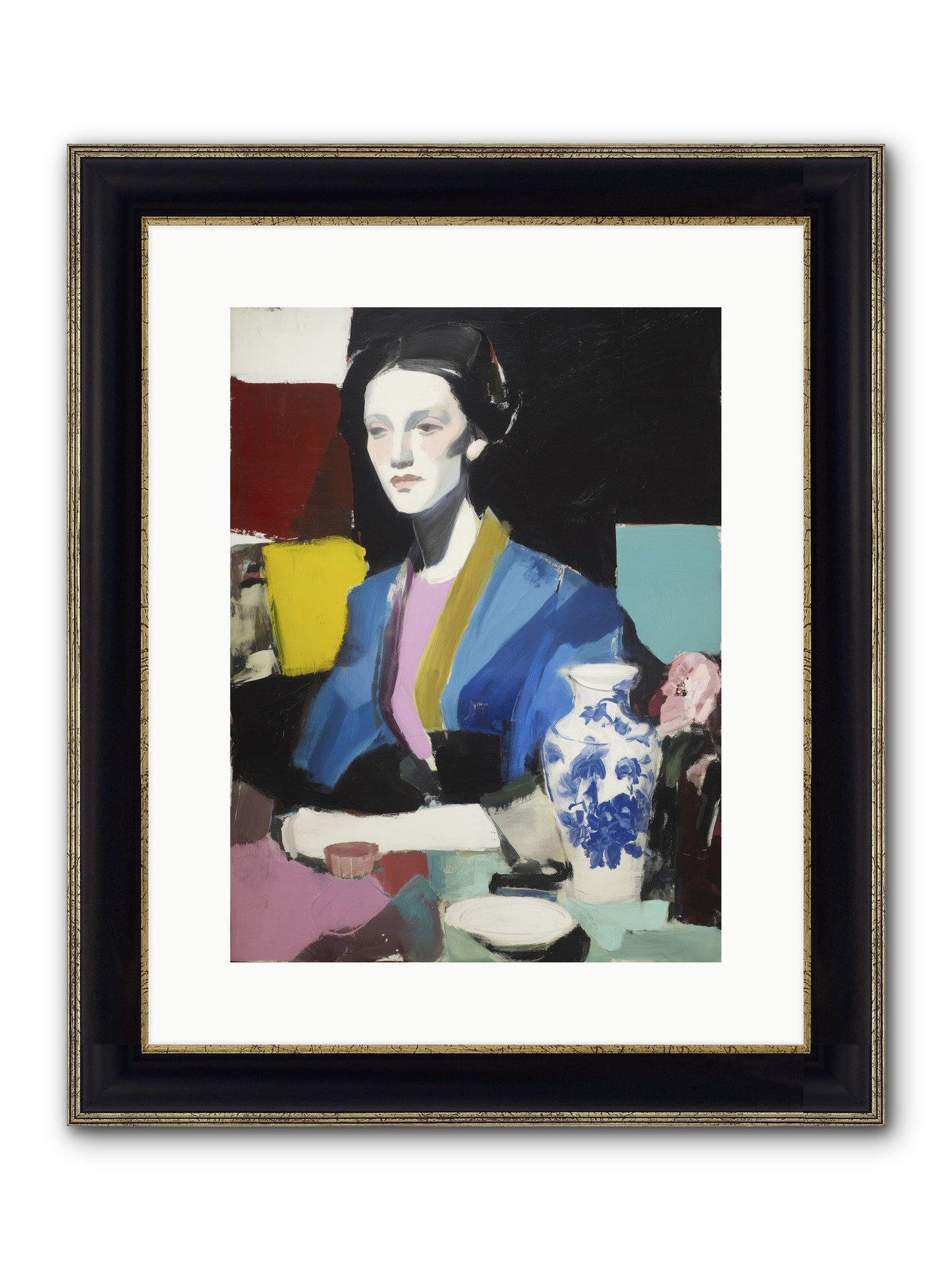 Quiet Party Royalty Framed Print - Black & Gold 12x16