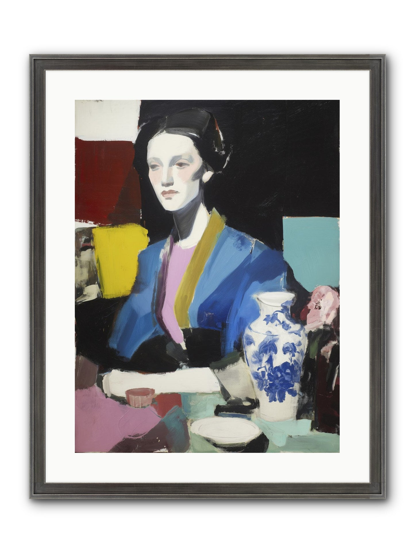 Quiet Party Royalty Framed Print - Slimwoods Black/Silver 18x24
