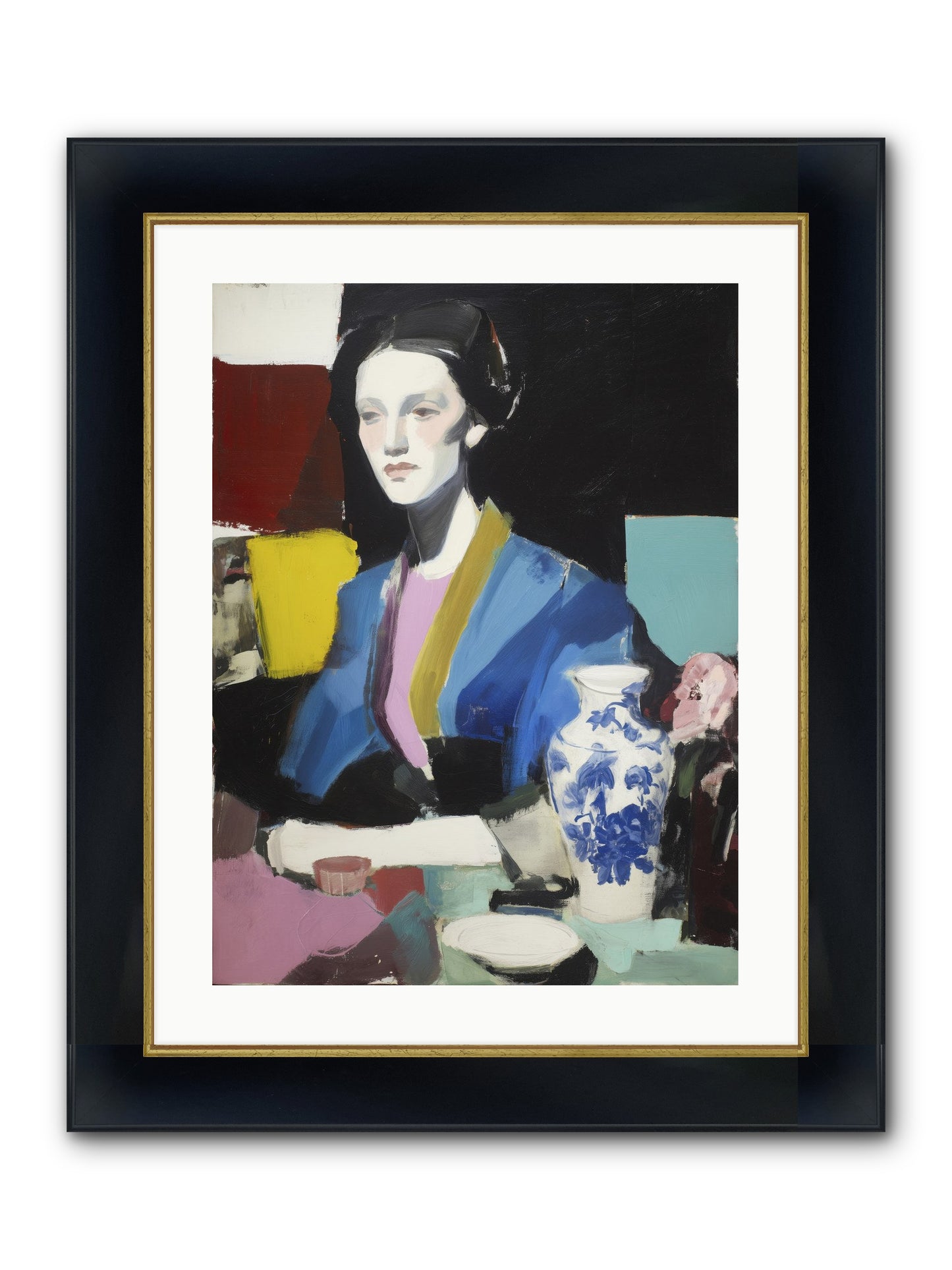 Quiet Party Royalty Framed Print - Wide Black w/Gold 18x24