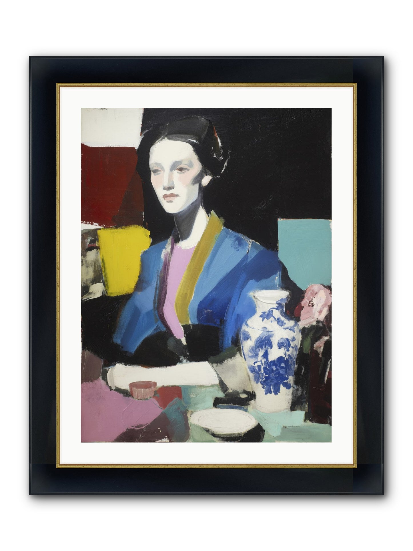 Quiet Party Royalty Framed Print - Wide Black w/Gold 24x32