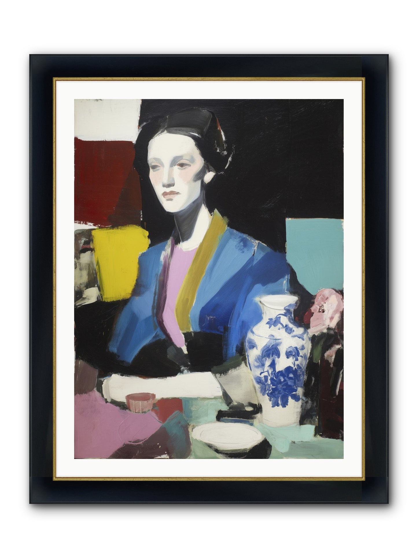 Quiet Party Royalty Framed Print - Wide Black w/Gold 30x40