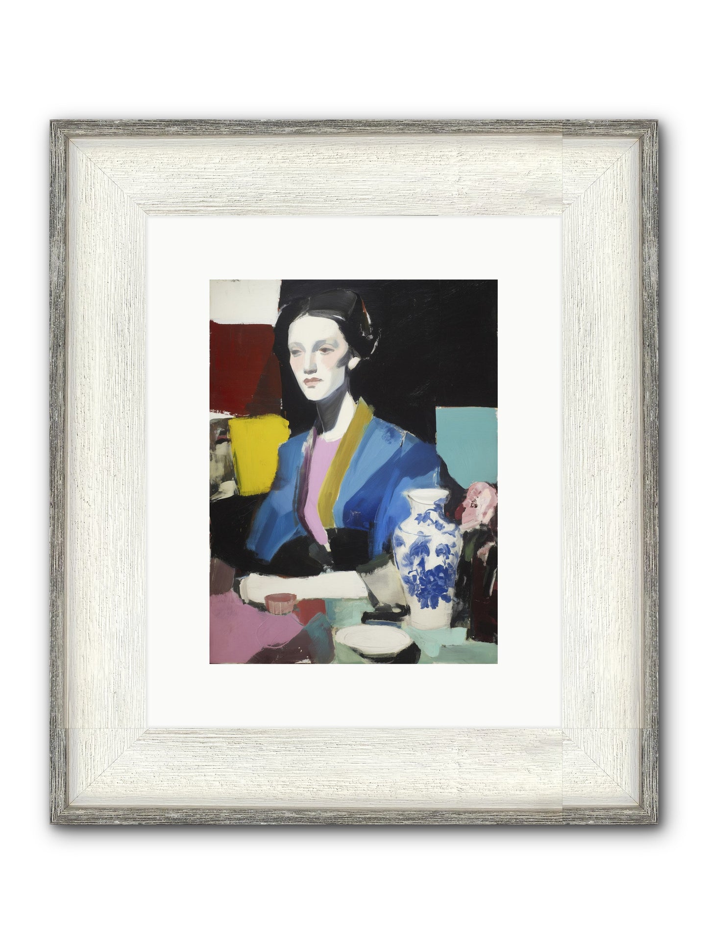 Quiet Party Royalty Framed Print - Driftwood White 9x12
