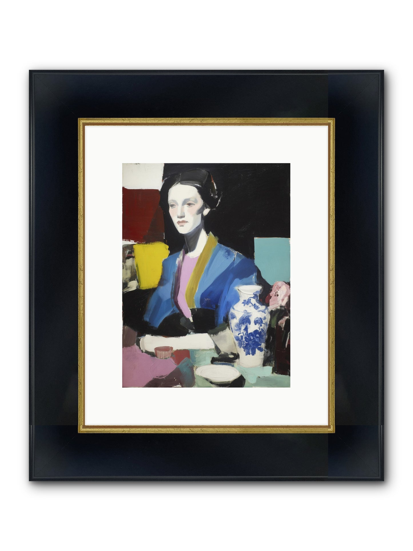 Quiet Party Royalty Framed Print - Wide Black w/Gold 9x12