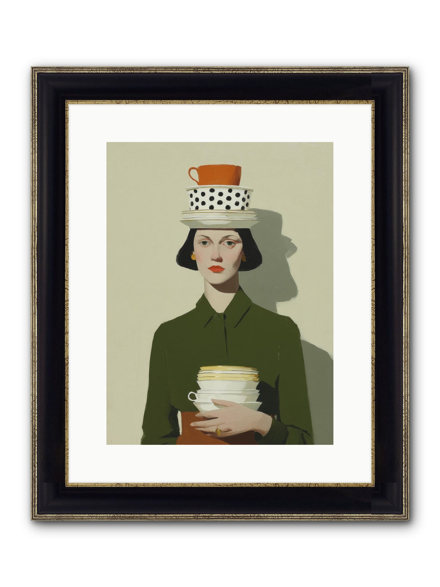 Quiet Passage Framed Print - Black & Gold 12x16