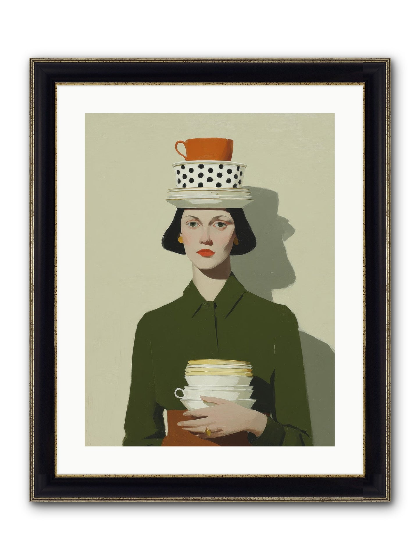 Quiet Passage Framed Print - Black & Gold 18x24