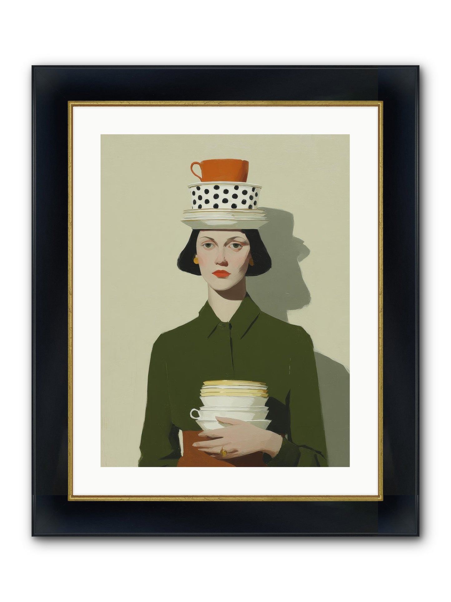 Quiet Passage Framed Print - Wide Black w/Gold 18x24