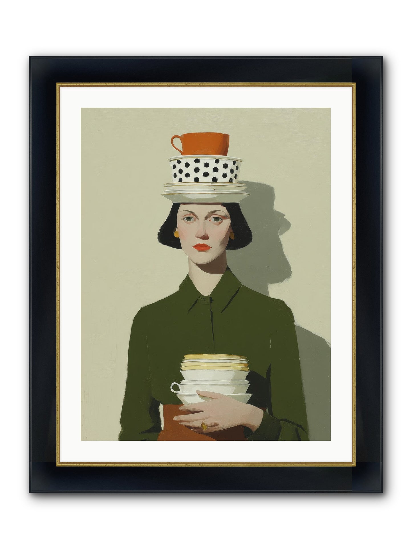 Quiet Passage Framed Print - Wide Black w/Gold 24x32