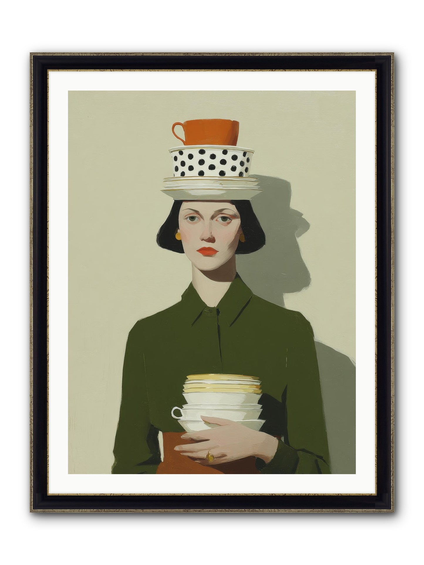 Quiet Passage Framed Print - Black & Gold 30x40