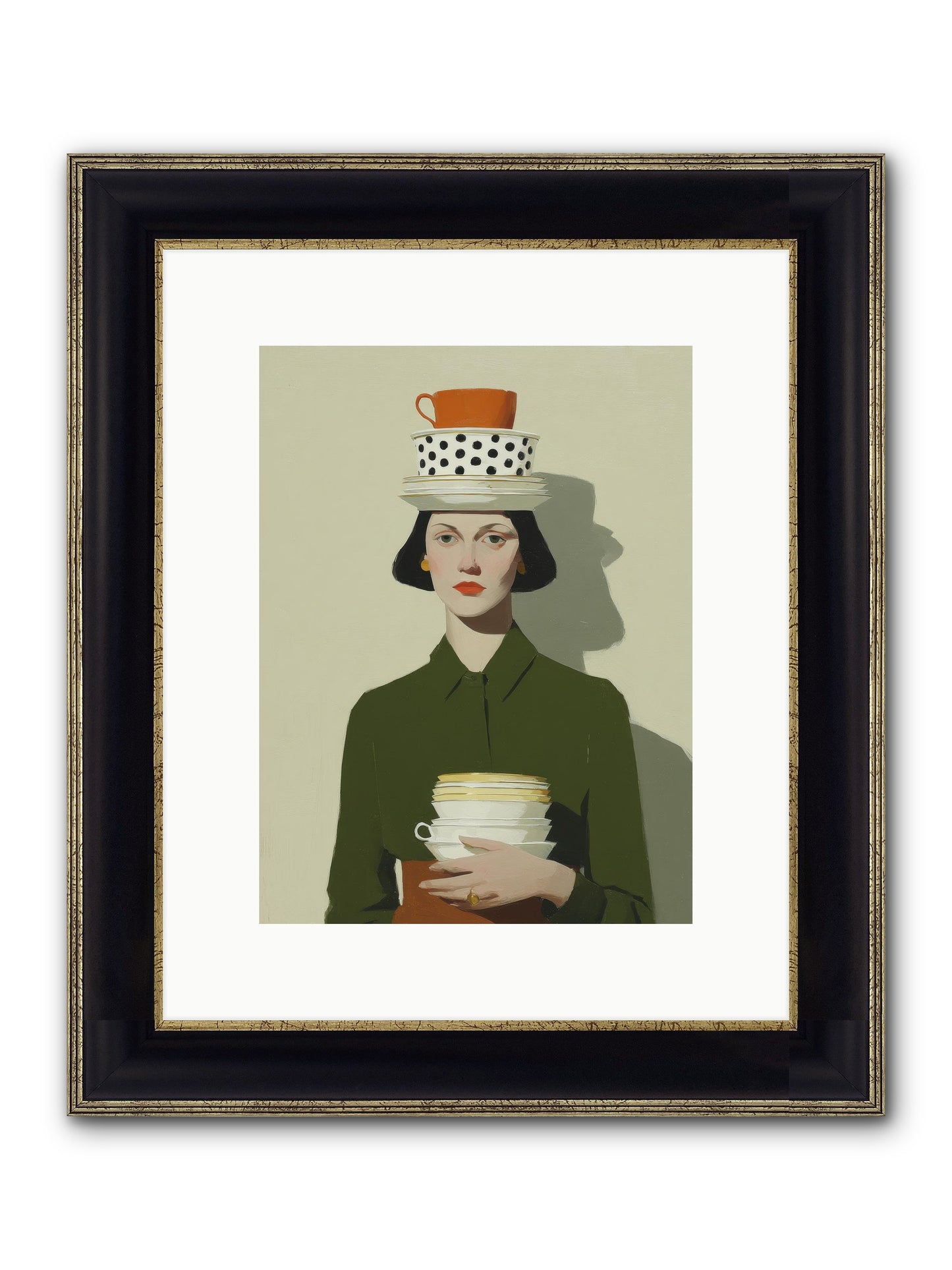 Quiet Passage Framed Print - Black & Gold 9x12