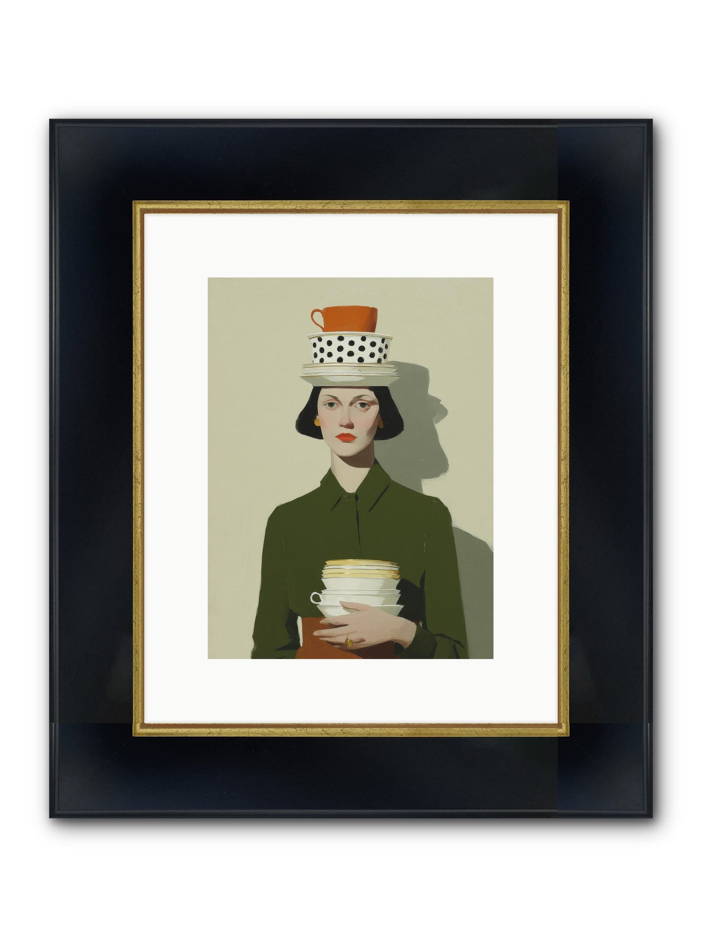 Quiet Passage Framed Print - Wide Black w/Gold 9x12