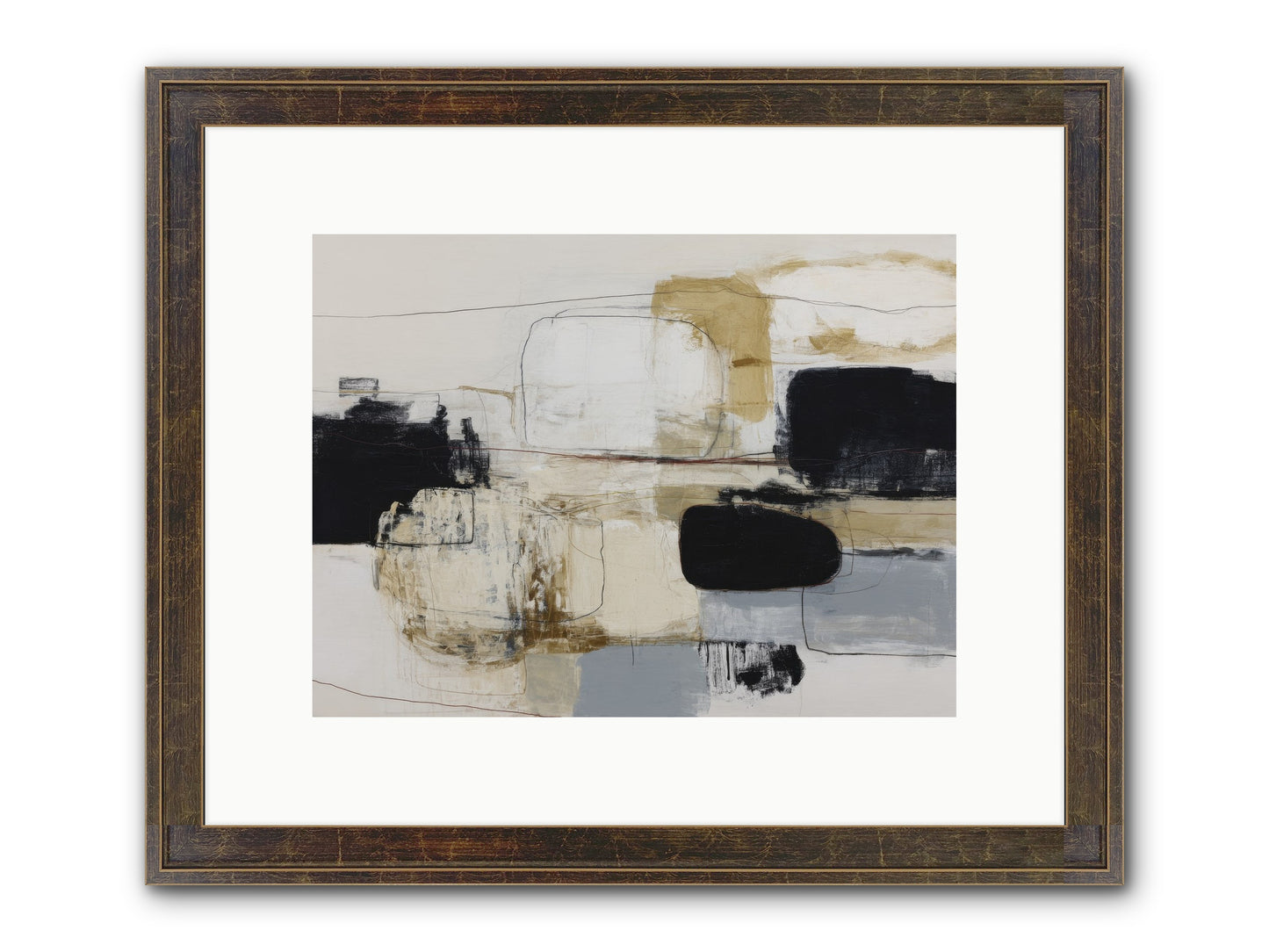 Quiet Revolution Framed Print - Slimwoods Black/Gold 12x9