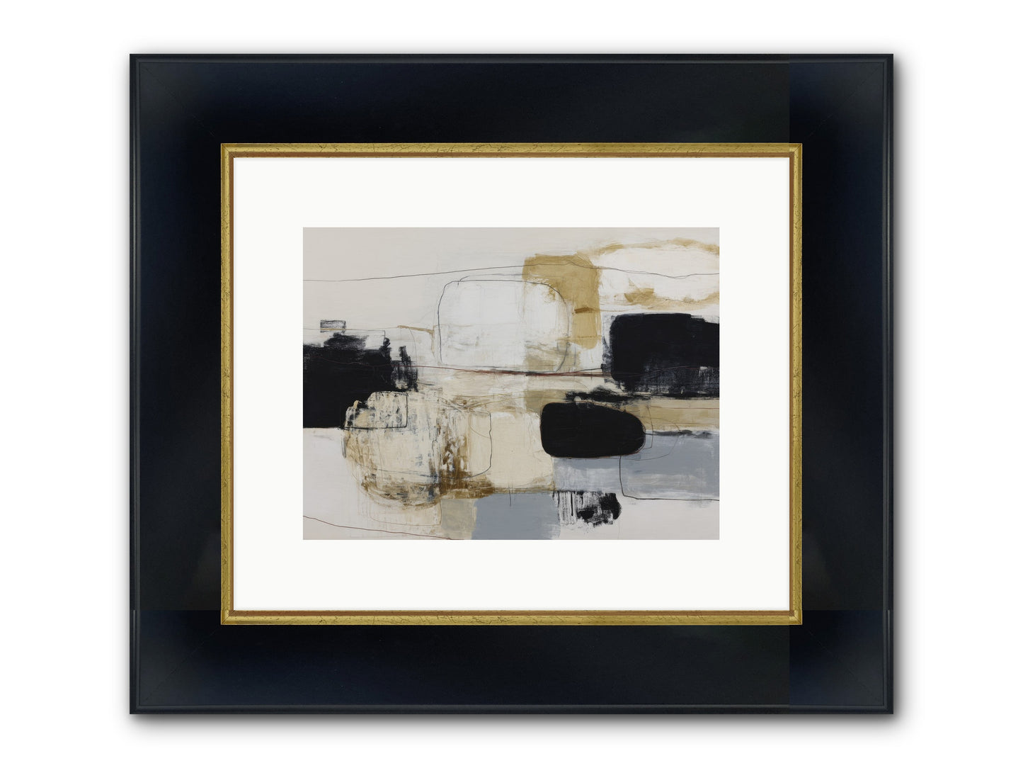 Quiet Revolution Framed Print - Wide Black w/Gold 12x9