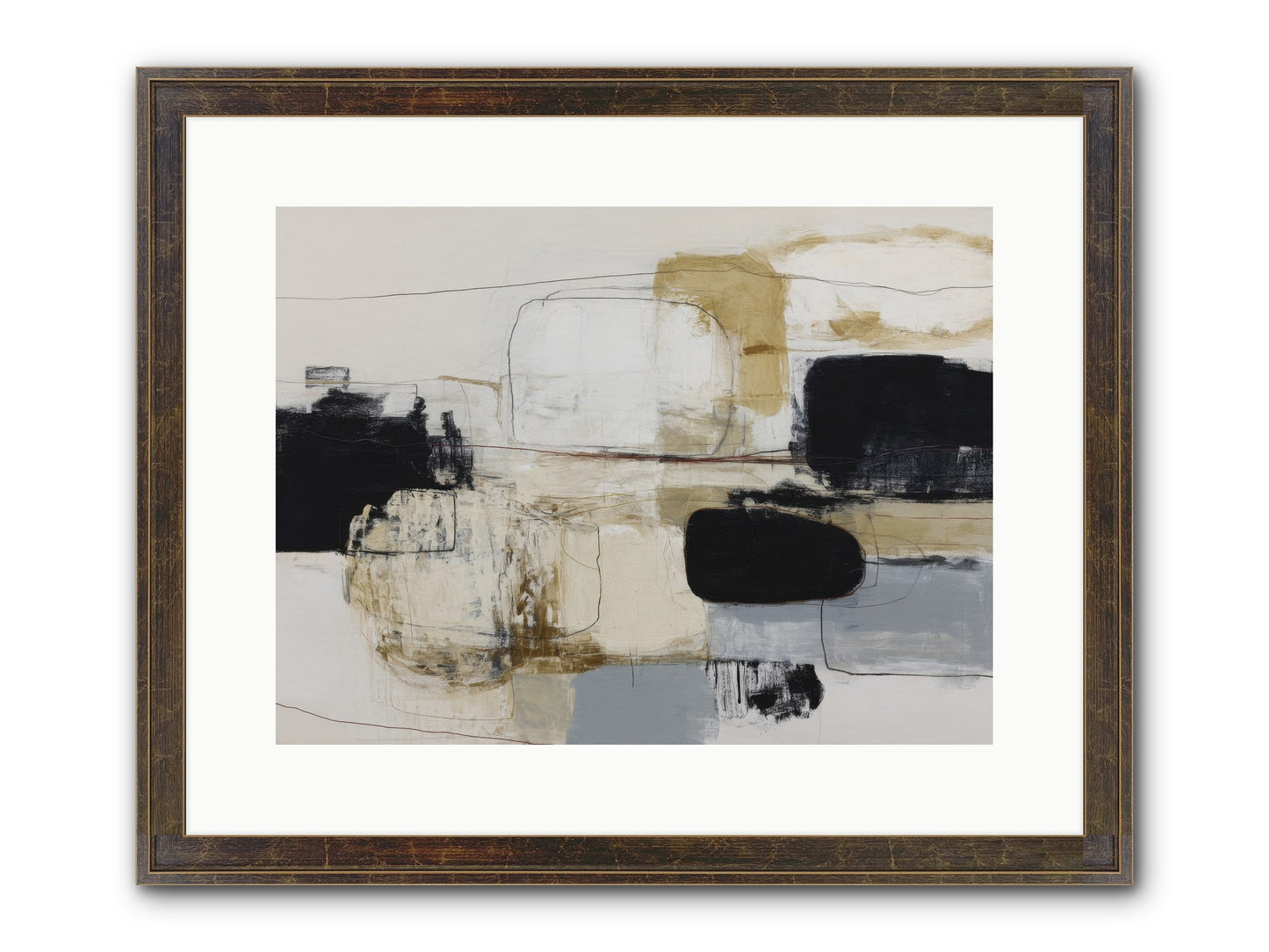 Quiet Revolution Framed Print - Slimwoods Black/Gold 16x12