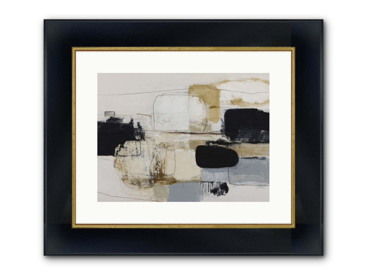 Quiet Revolution Framed Print - Wide Black w/Gold 16x12