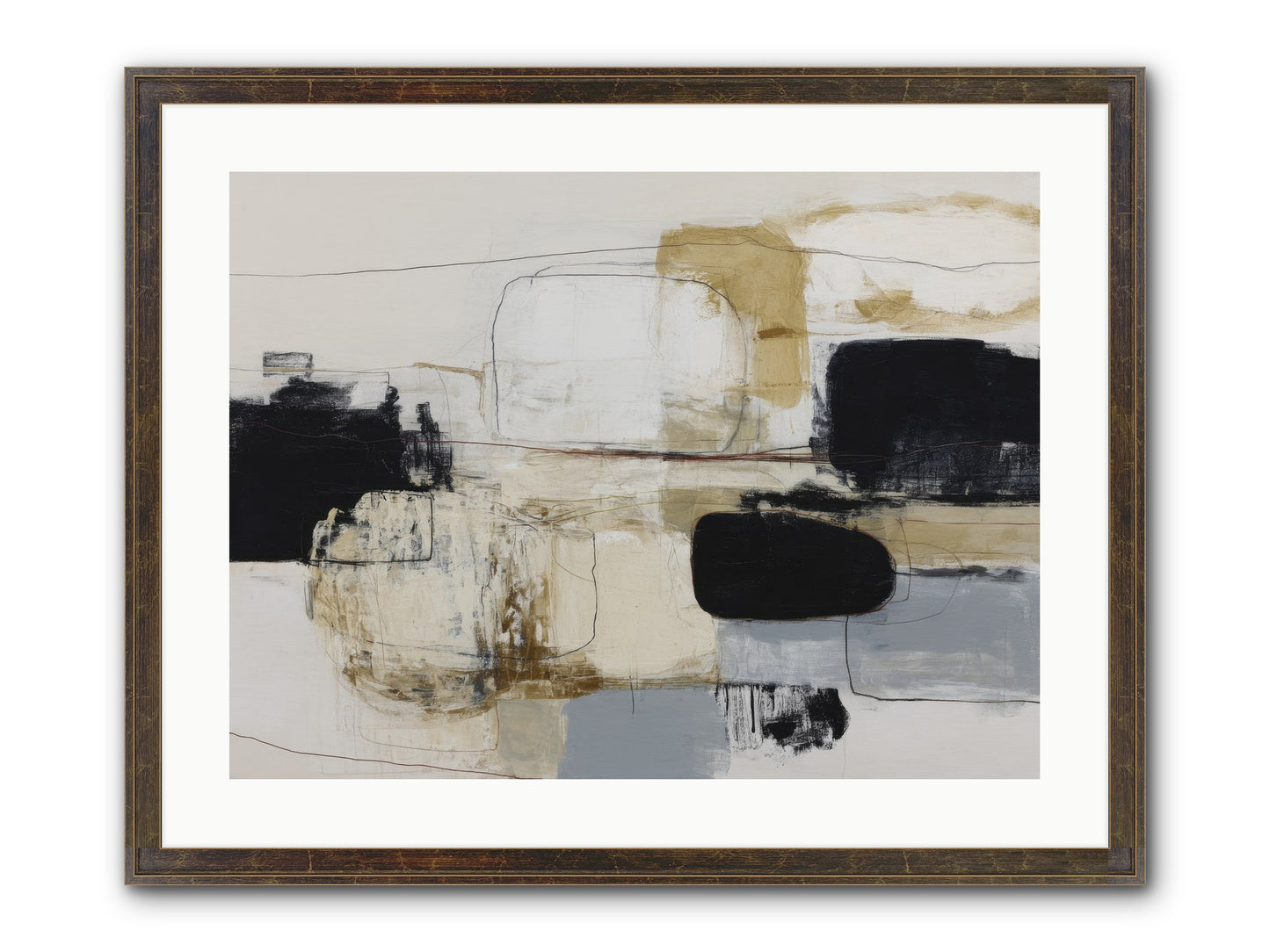 Quiet Revolution Framed Print - Slimwoods Black/Gold 24x18