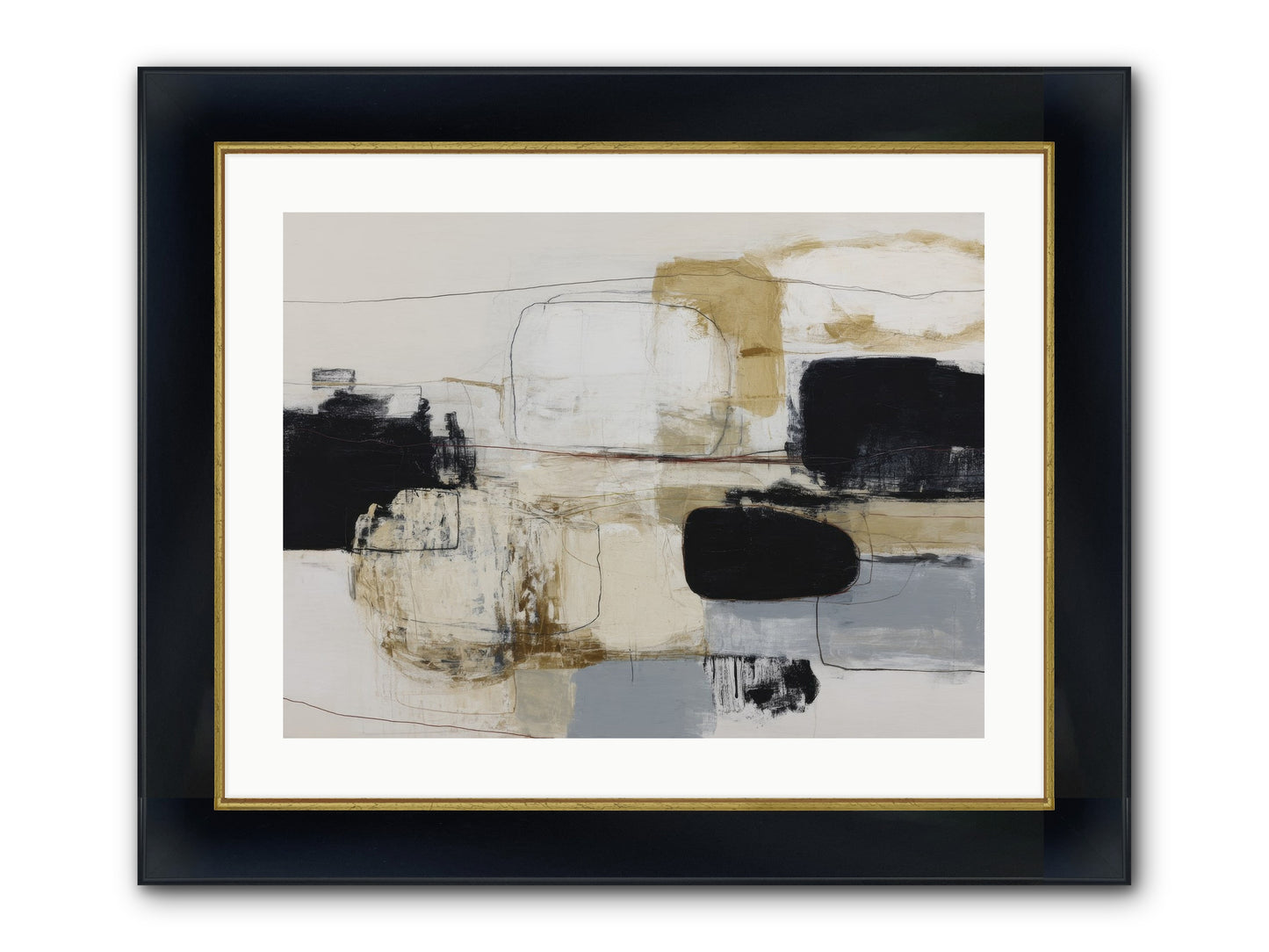 Quiet Revolution Framed Print - Wide Black w/Gold 24x18