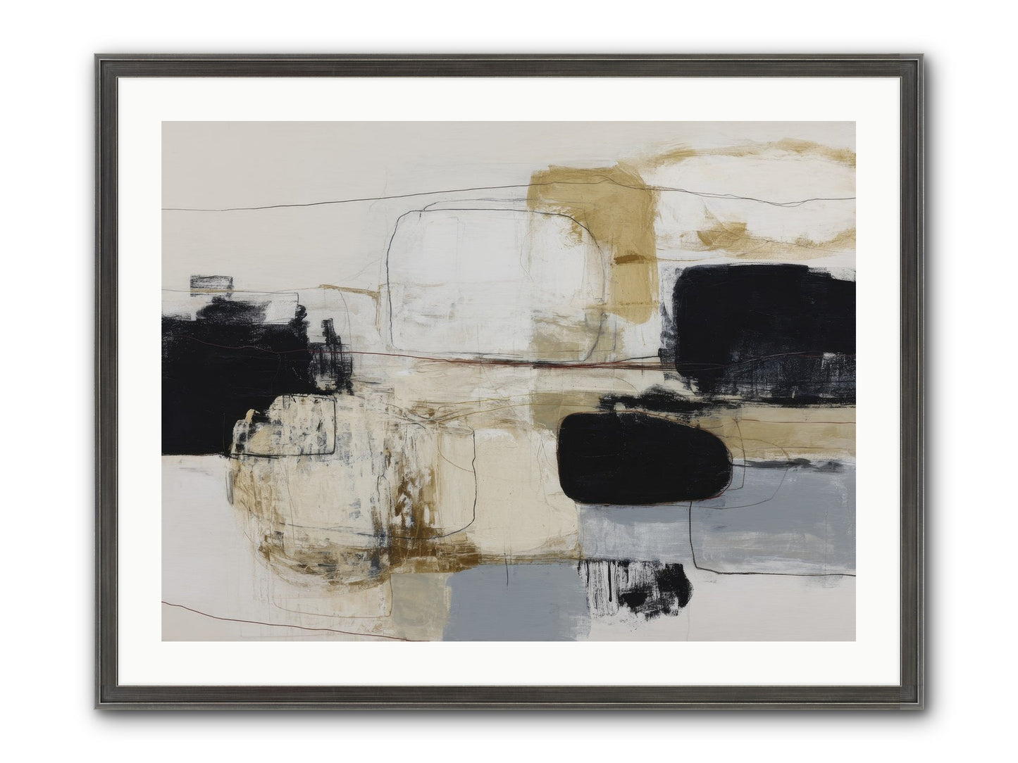 Quiet Revolution Framed Print - Slimwoods Black/Silver 32x24