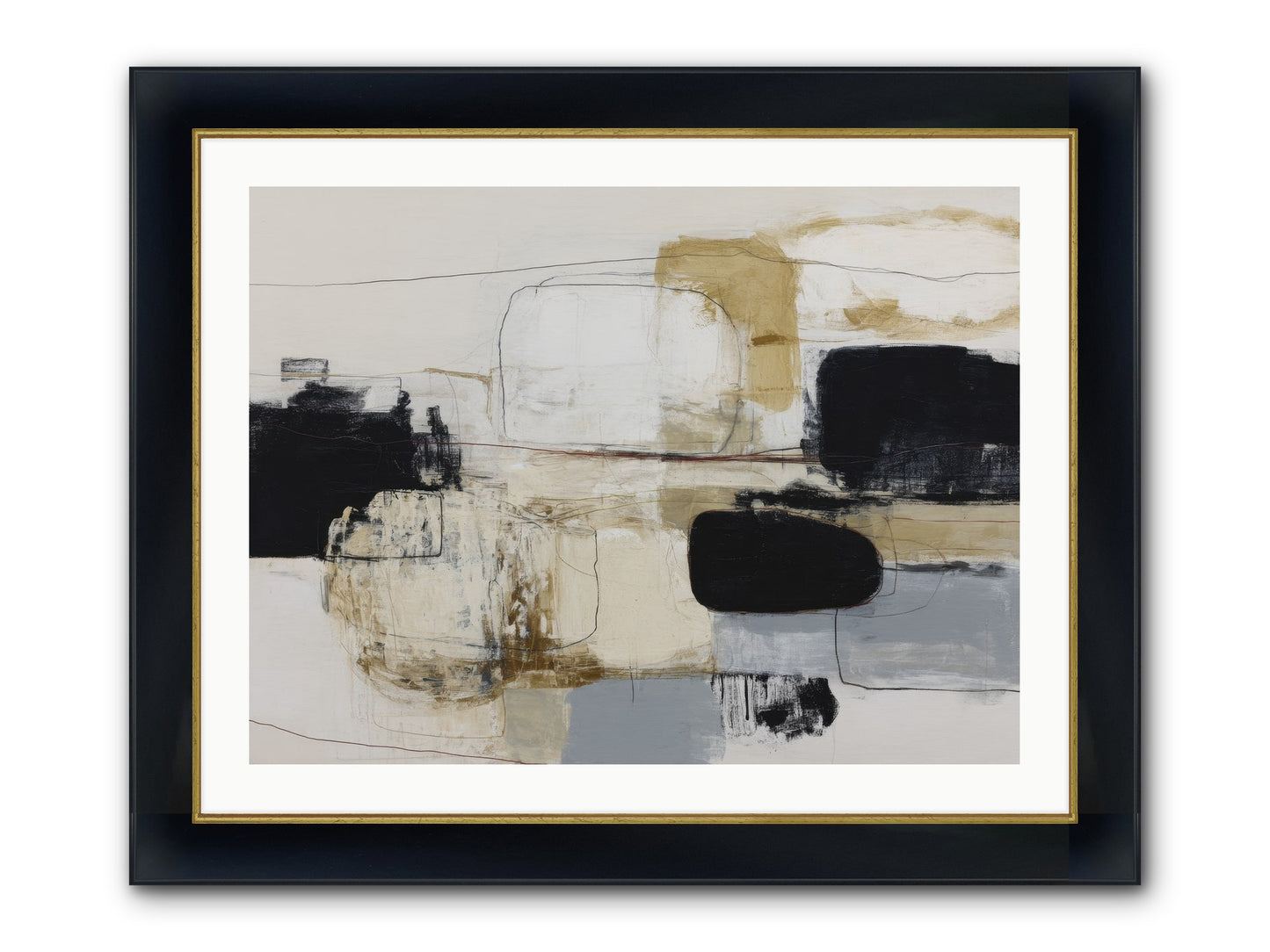 Quiet Revolution Framed Print - Wide Black w/Gold 32x24