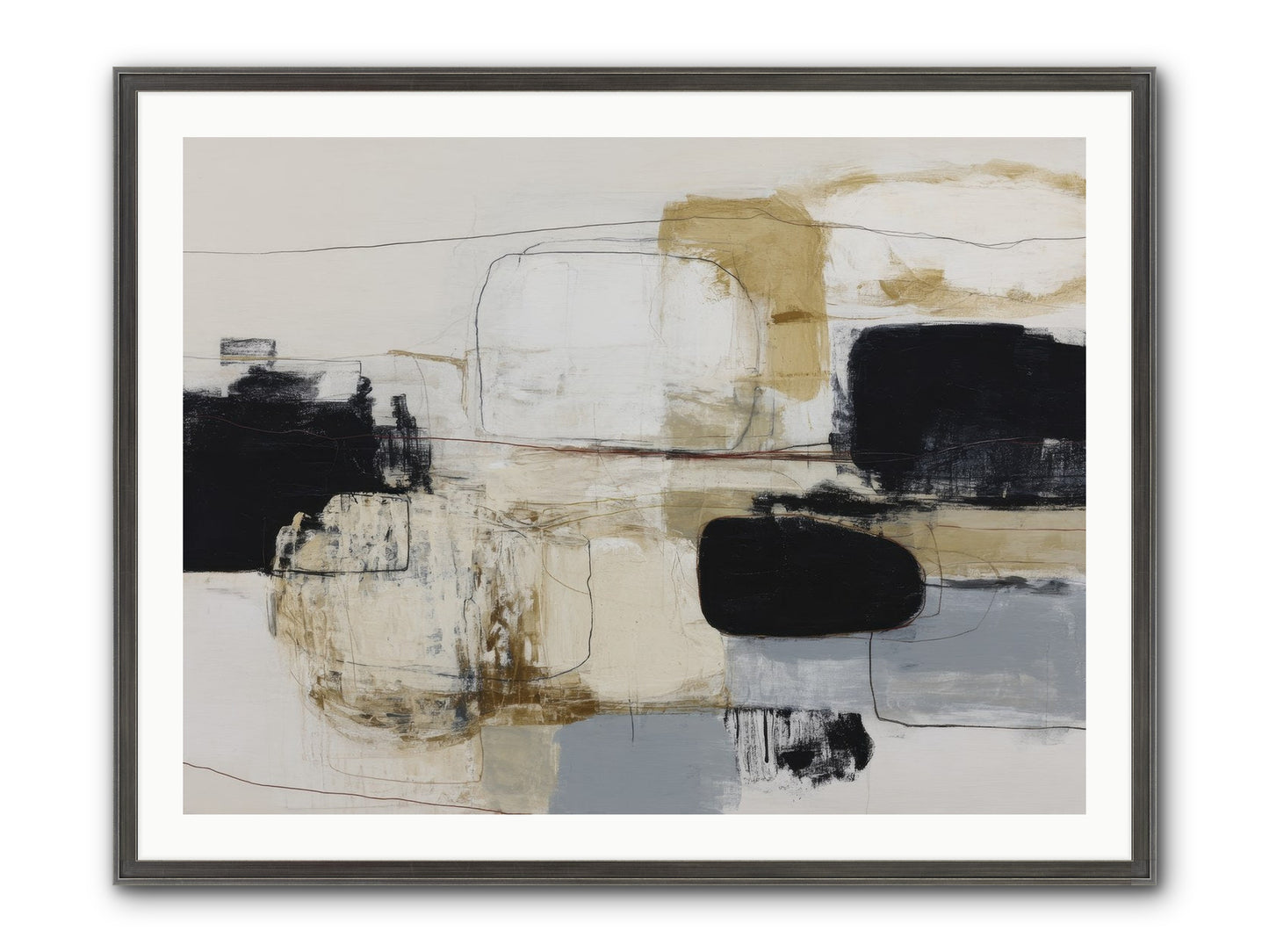 Quiet Revolution Framed Print - Slimwoods Black/Silver 40x30