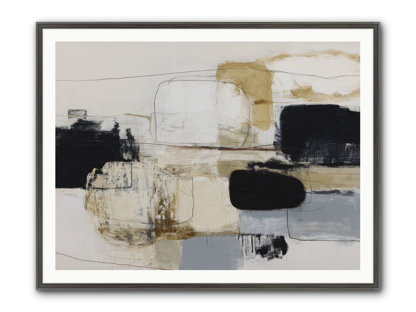 Quiet Revolution Framed Print - Slimwoods Black/Silver 48x36