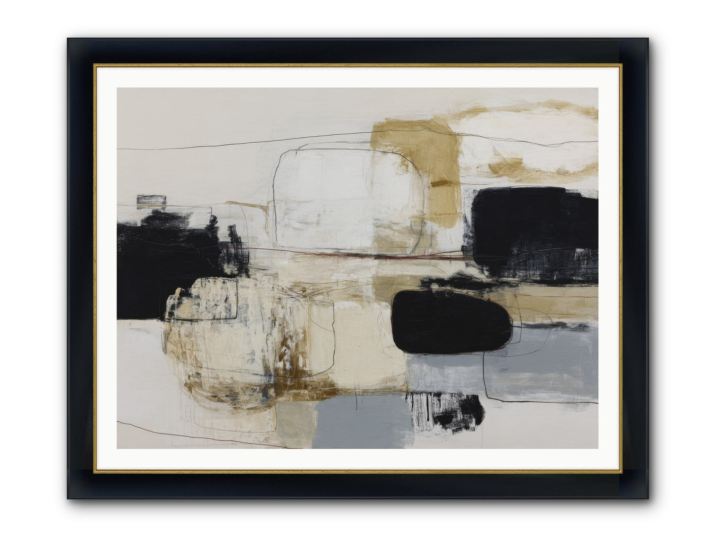 Quiet Revolution Framed Print - Wide Black w/Gold 48x36